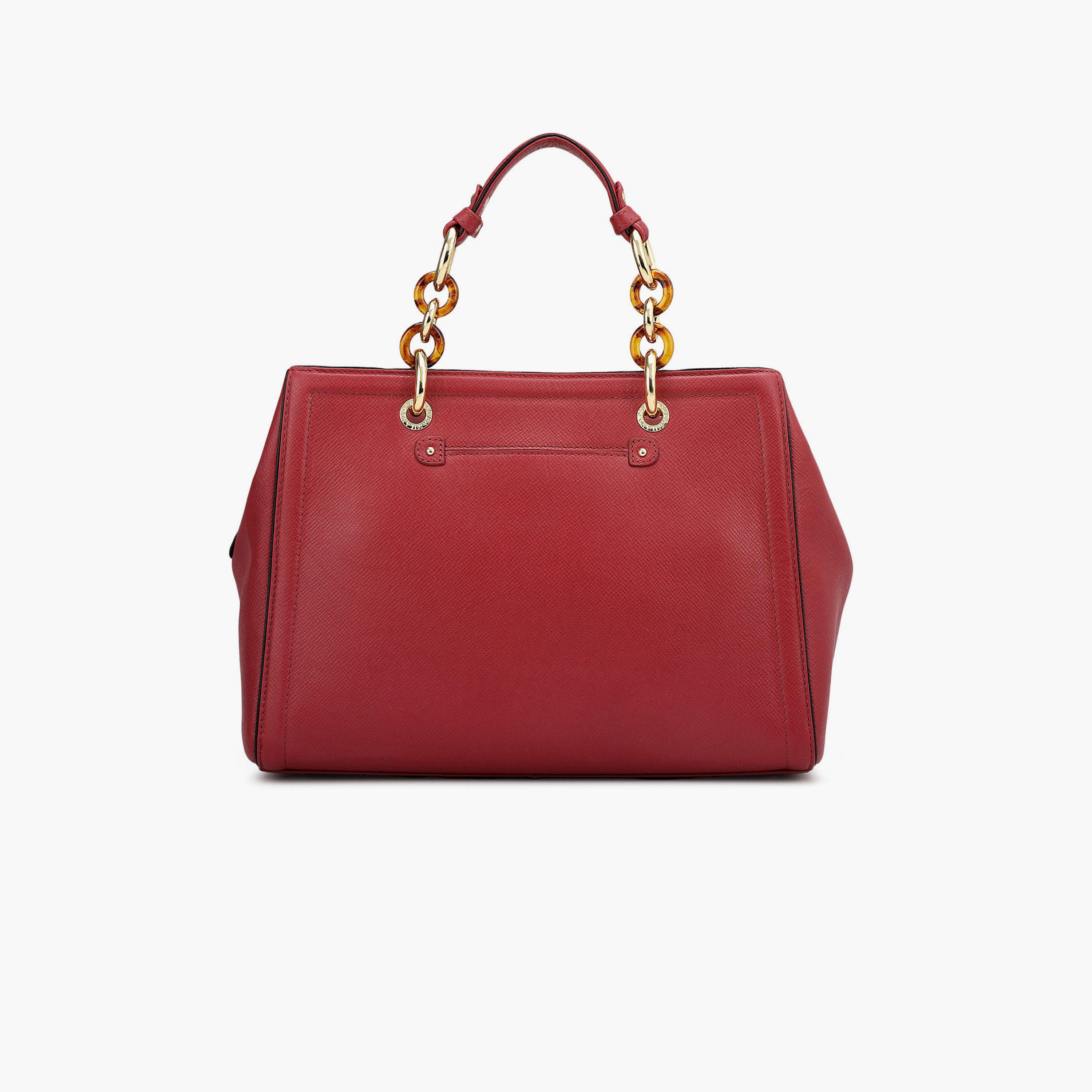 DA MILANO Textured Top Handle Women's Satchel Bag Zipper Adjustable Strap | L31 X W13 X H24 CM-women-bagsandwallets-handbags-image-4