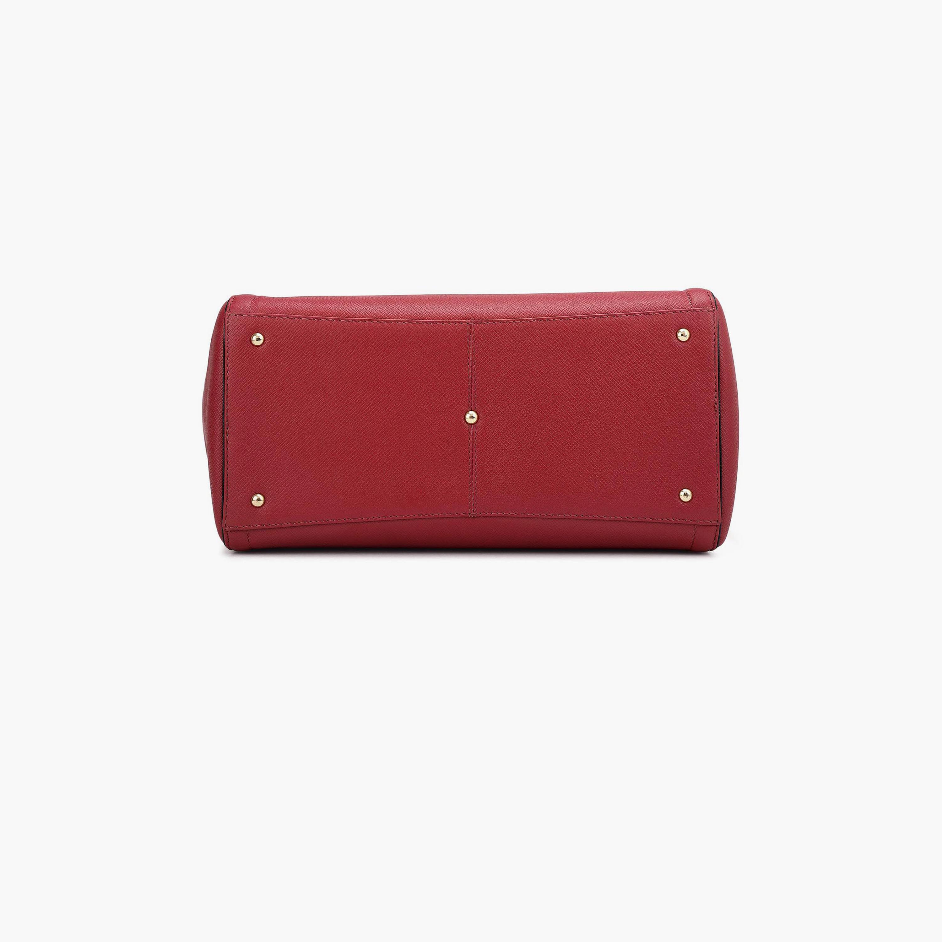 DA MILANO Textured Top Handle Women's Satchel Bag Zipper Adjustable Strap | L31 X W13 X H24 CM-women-bagsandwallets-handbags-image-5