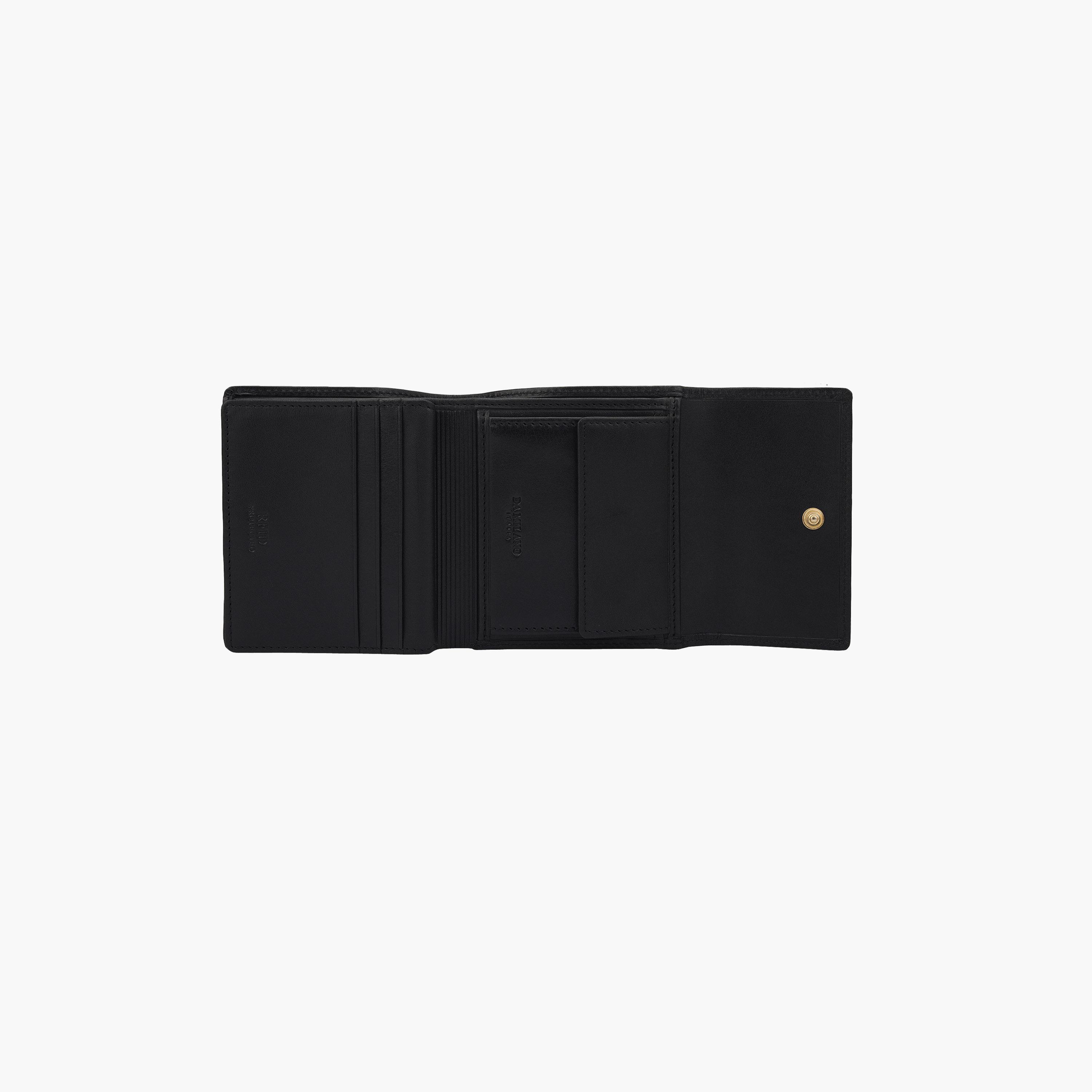 دا ميلانو - محفظة نسائية سادة بغطاء قلاب | الطول 10.5 × العرض 2 × الارتفاع 10 سم-women-bagsandwallets-wallets-image-4