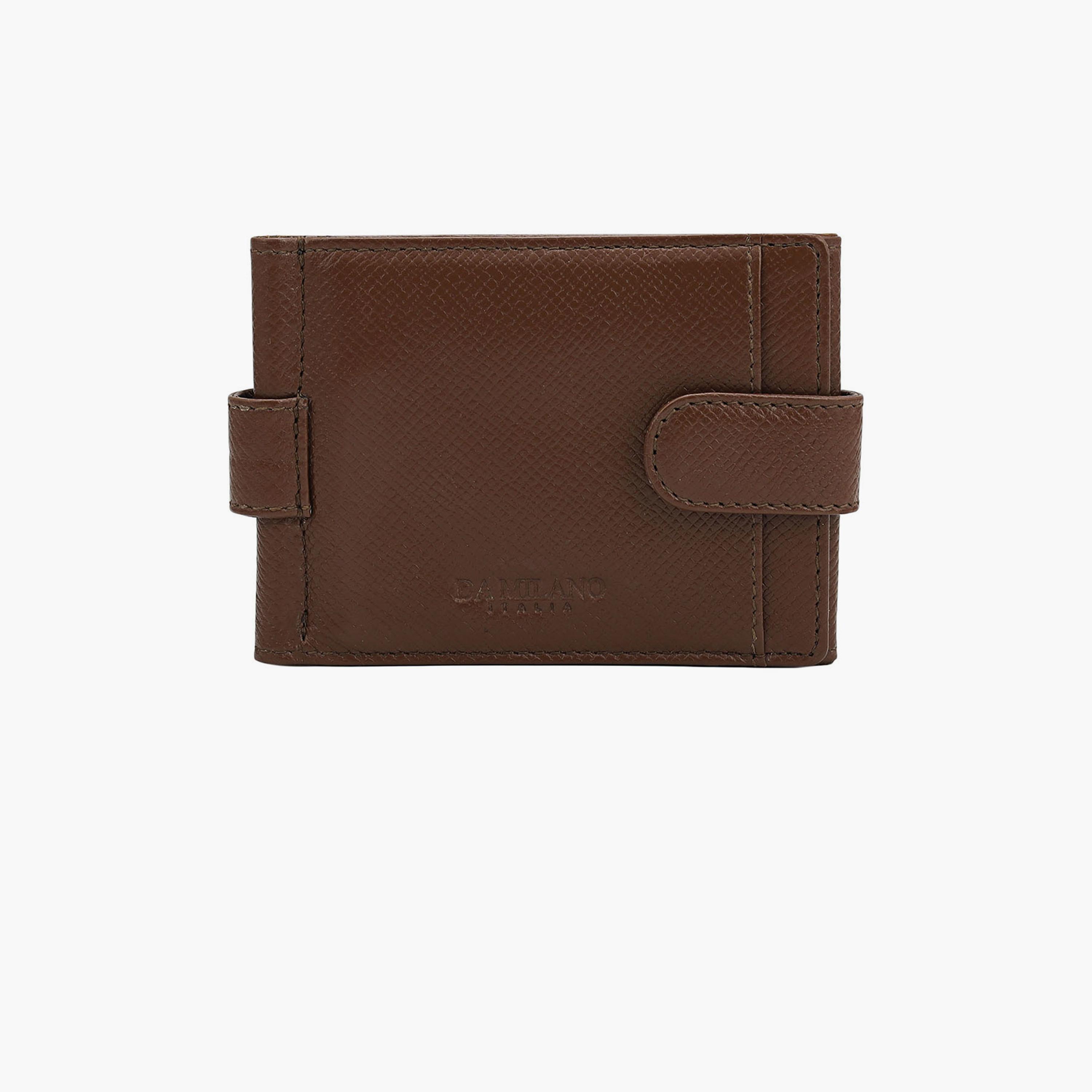 DA MILANO Textured Unisex Wallet Zipper | L11.5 X W1 X H8 CM-men-beltsandwallets-wallets-image-5