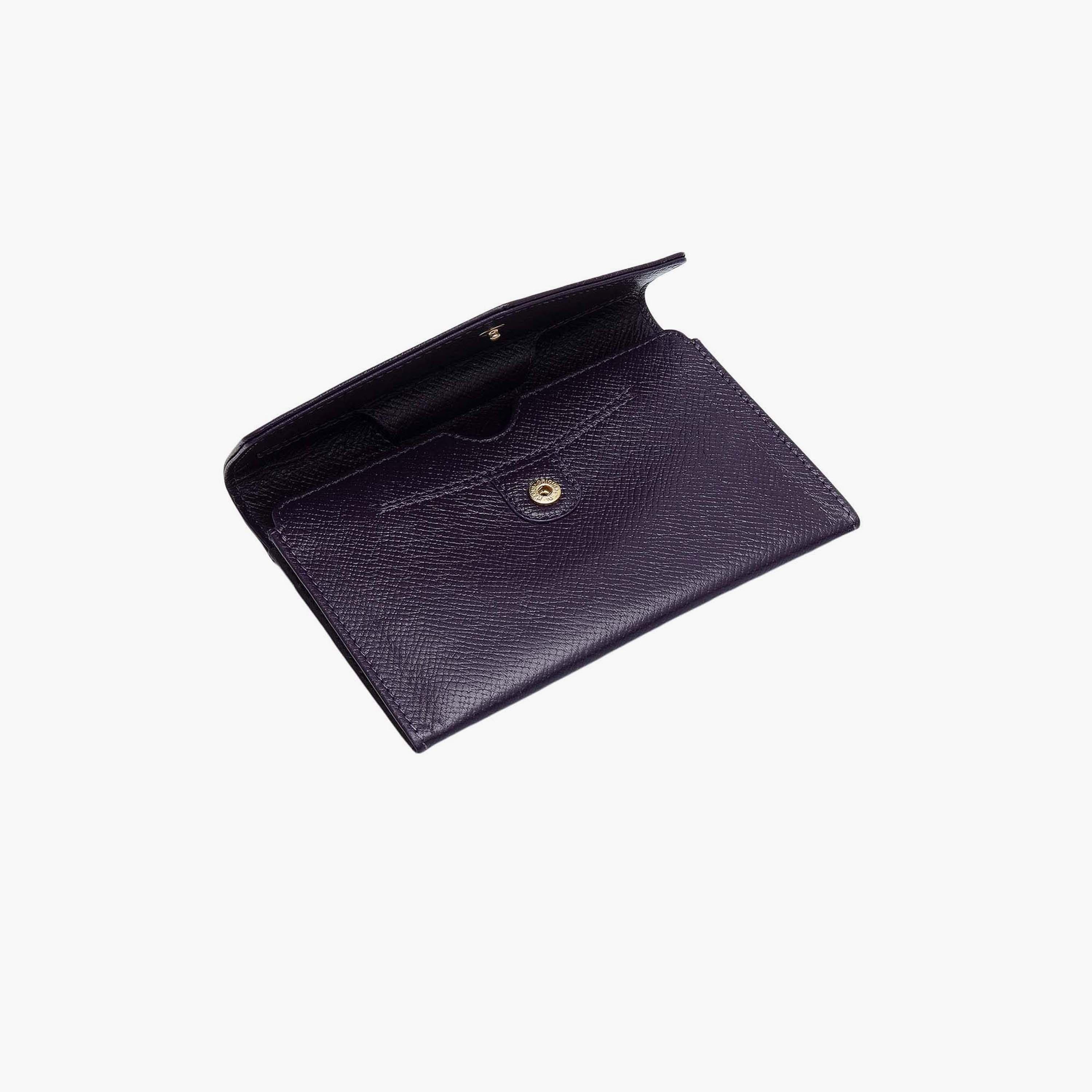 DA MILANO Textured Unisex Cardholder Flap | L14.5 X W1 X H11 CM-men-beltsandwallets-wallets-image-3