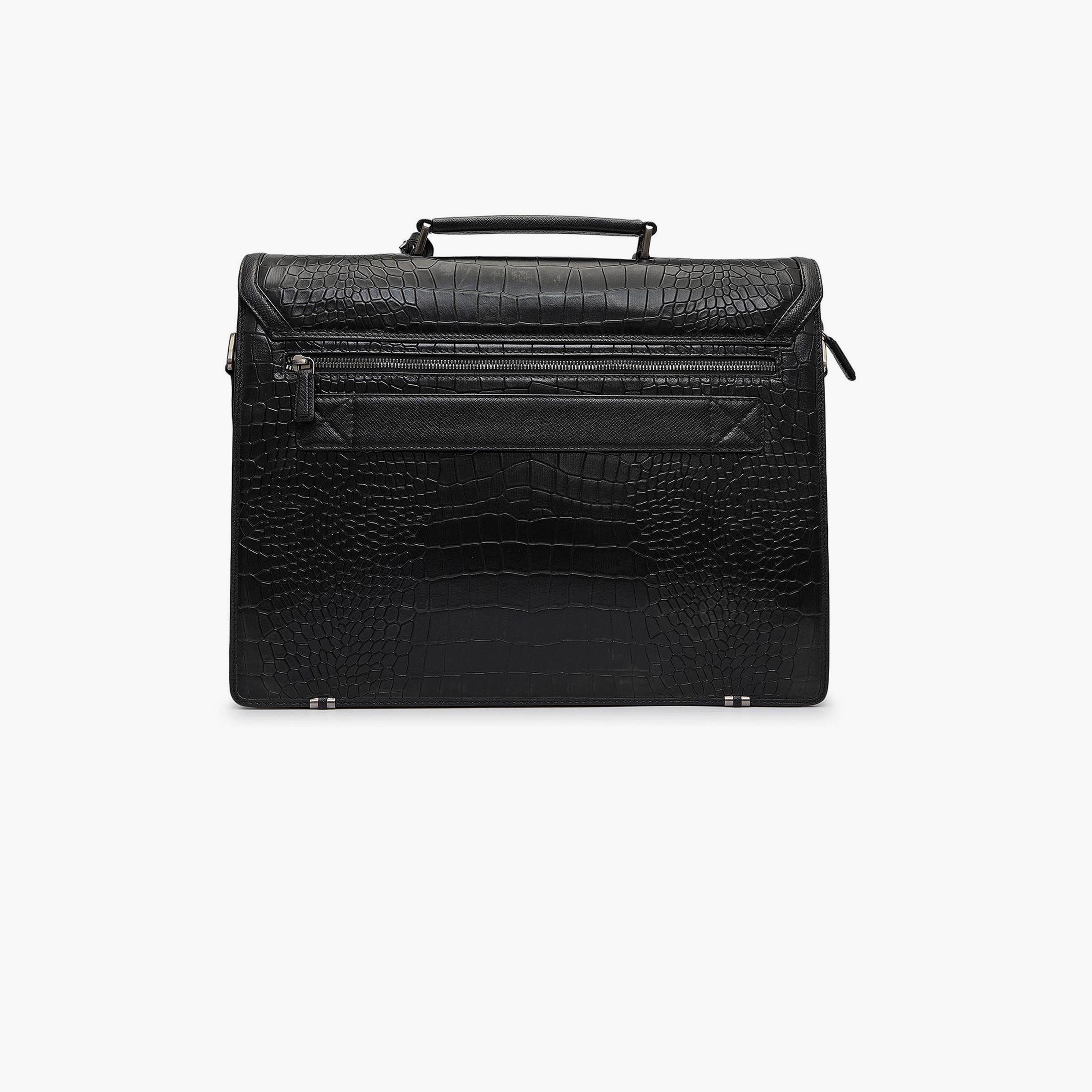 DA MILANO Textured Unisex Laptop Bag Flap | L39 X W12 X H30 CM-women-bagsandwallets-handbags-image-5