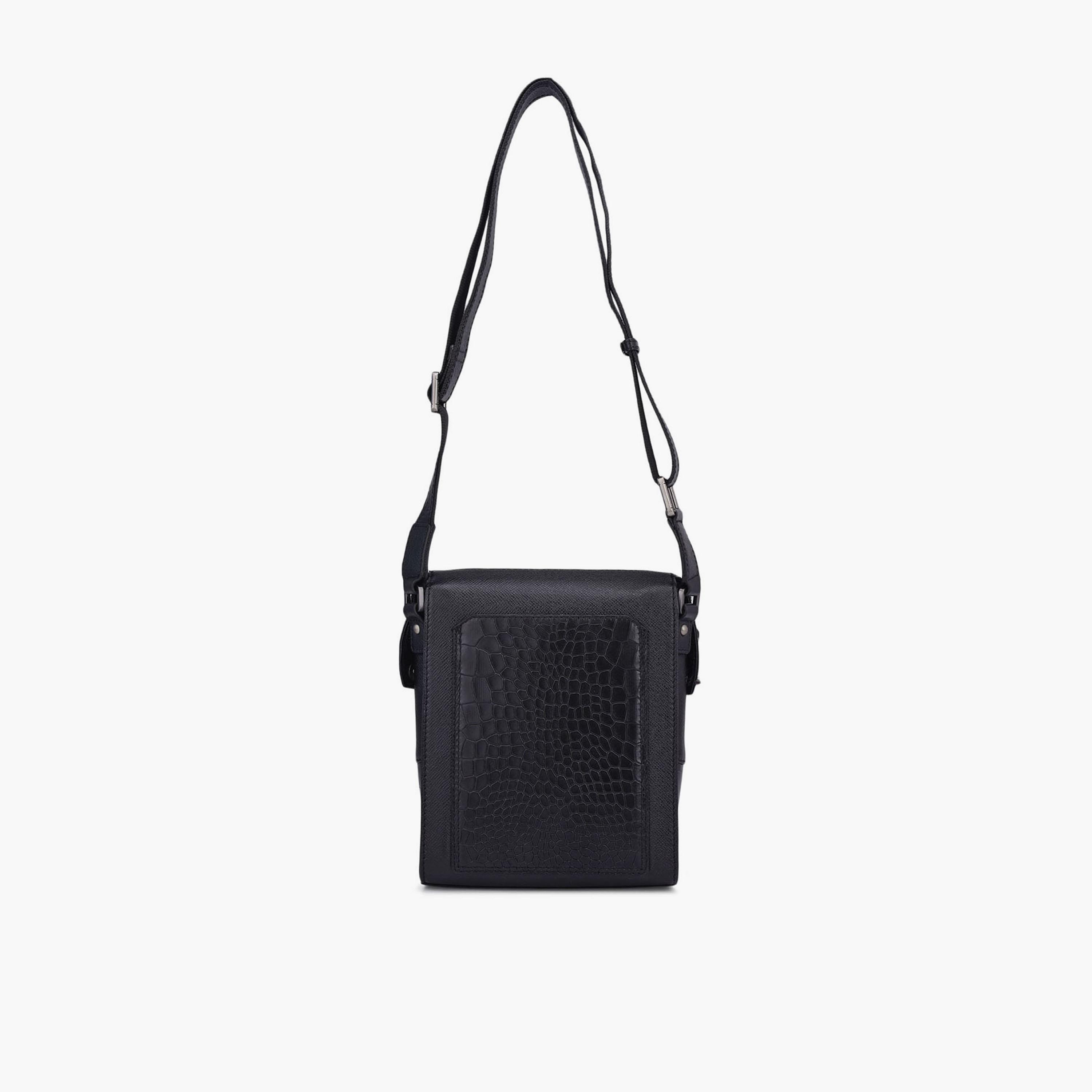 DA MILANO Textured Men's Sling Bag Zipper Adjustable Strap | L18.5 X W4.5 X H24 CM-men-bags-image-4