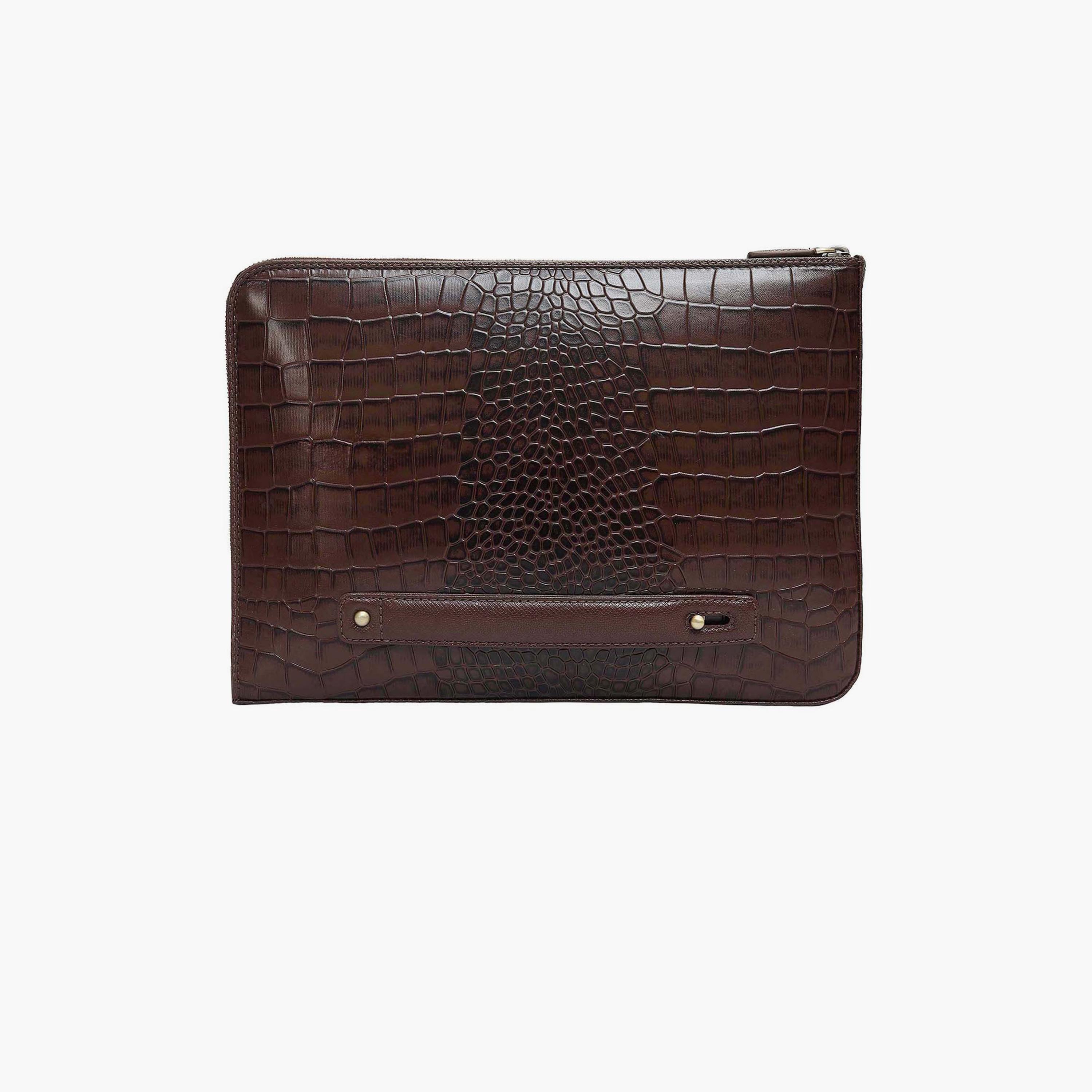 DA MILANO Textured Unisex Laptop Bag Zipper | L36.5 X W3 X H25 CM-women-bagsandwallets-handbags-image-6