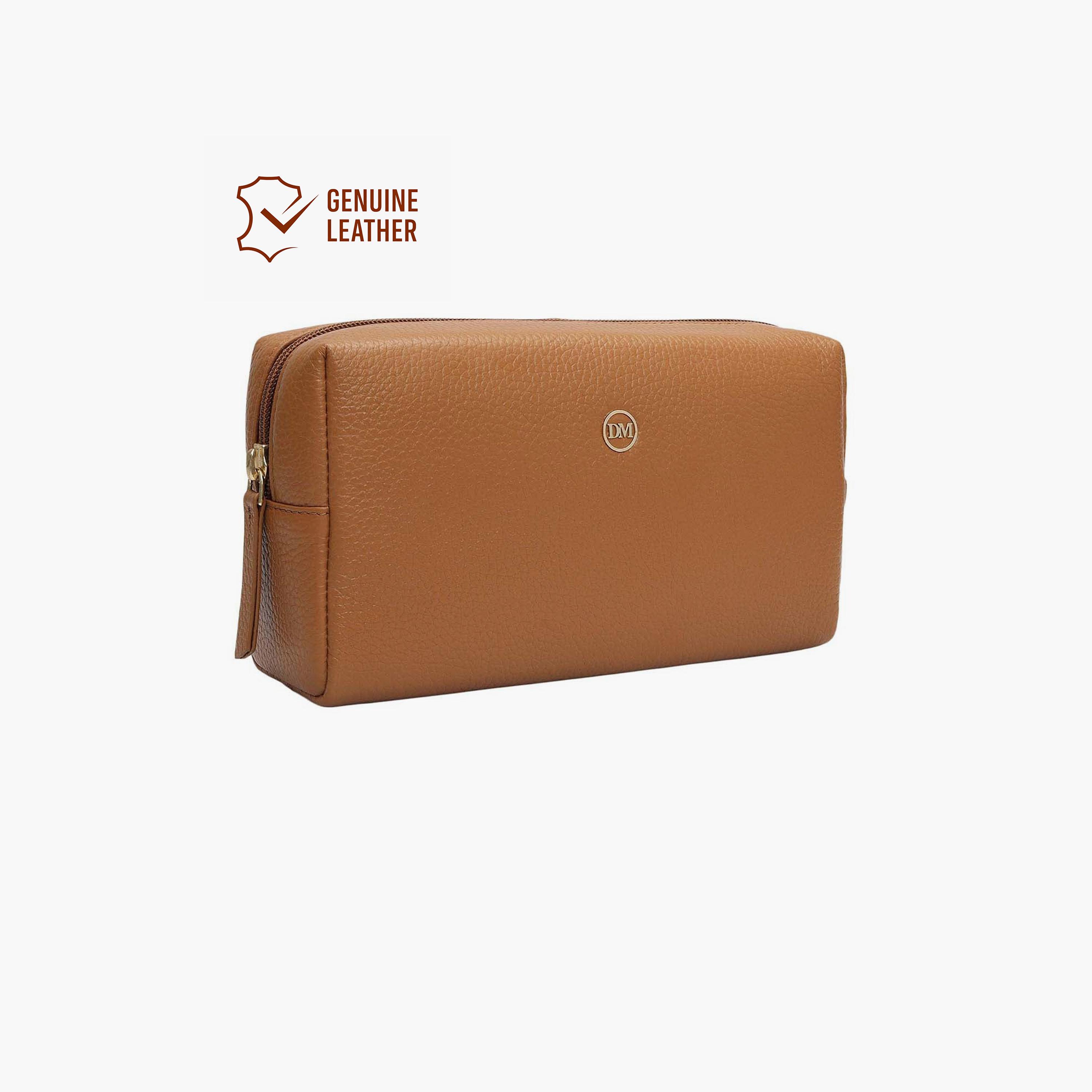 DA MILANO Textured Unisex Pouch Zipper | L21 X W6.5 X H12 CM-women-bagsandwallets-handbags-image-2