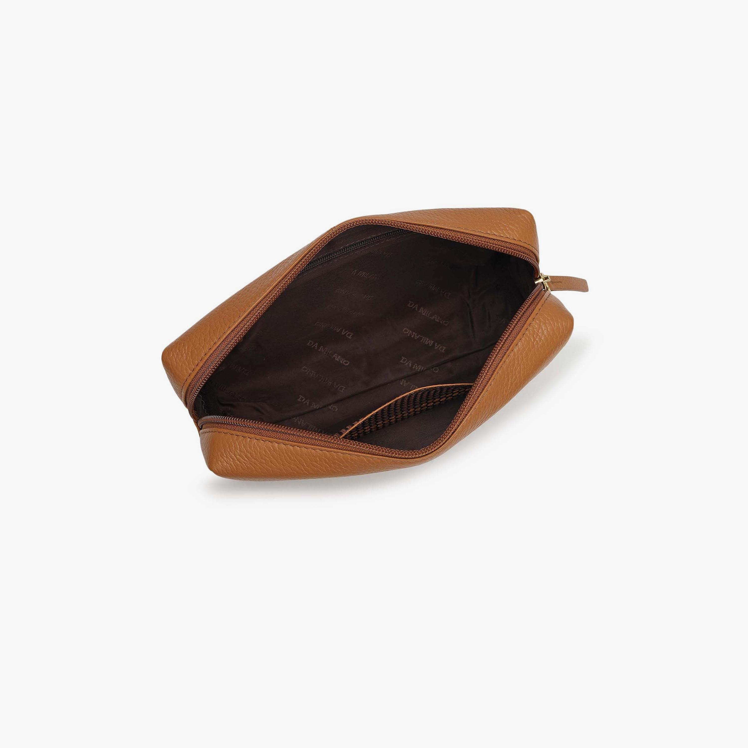 DA MILANO Textured Unisex Pouch Zipper | L21 X W6.5 X H12 CM-women-bagsandwallets-handbags-image-3