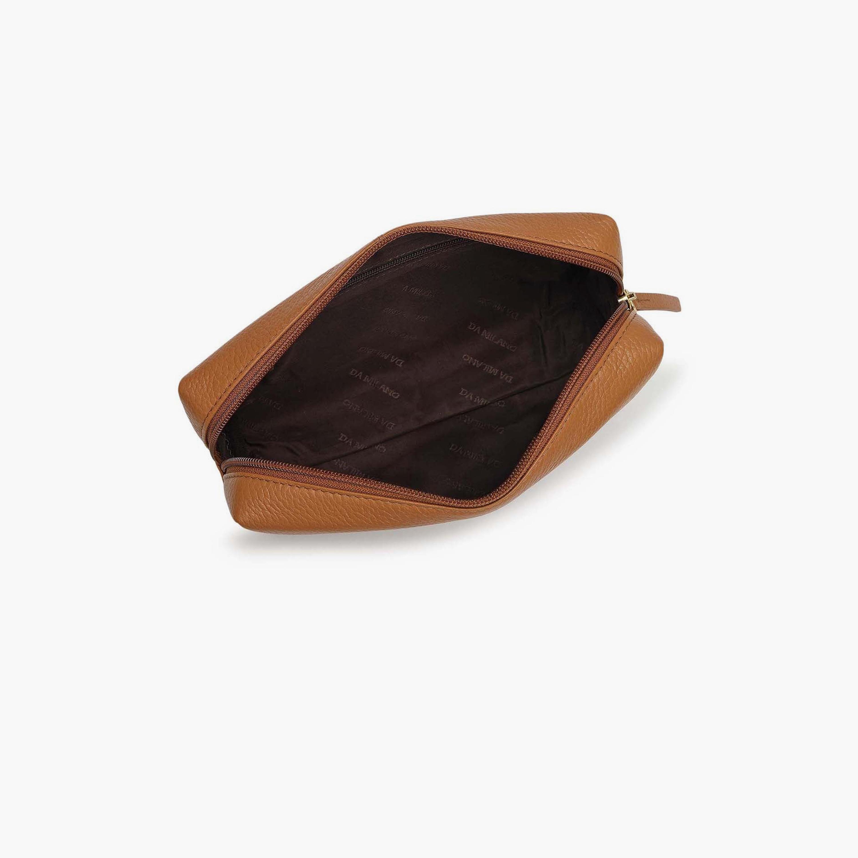 DA MILANO Textured Unisex Pouch Zipper | L17.5 X W5.5 X H9.5 CM-women-bagsandwallets-handbags-image-3