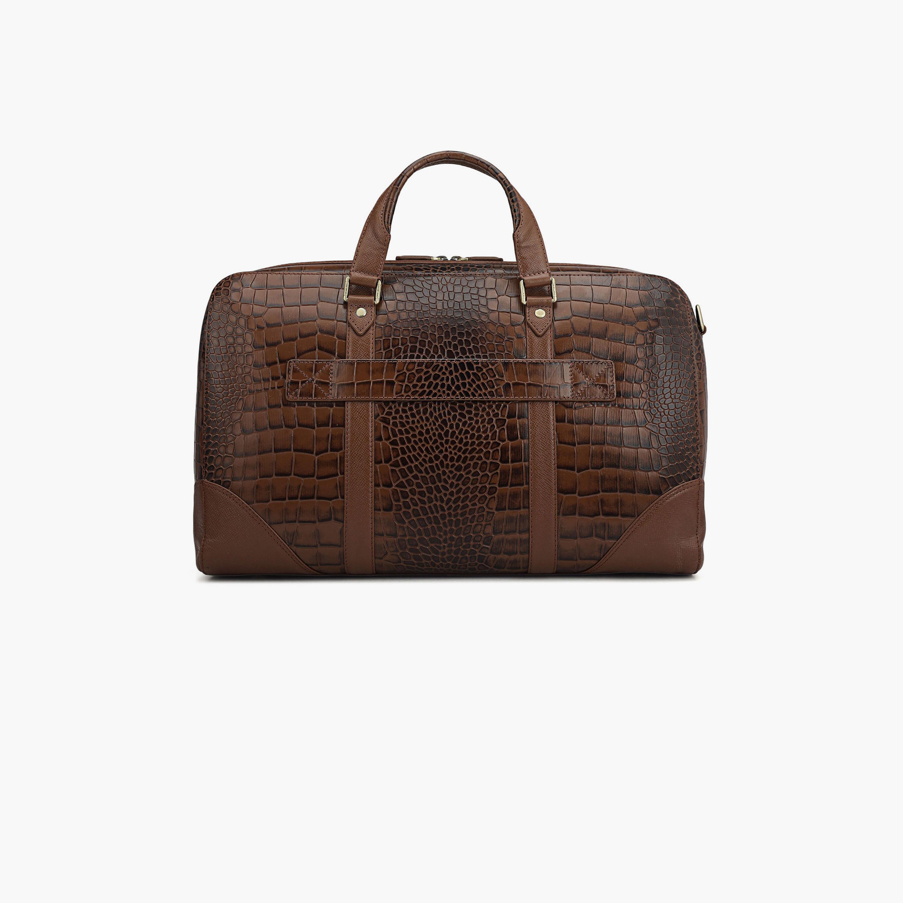 دا ميلانو - شنطة سفر جلد 18 إنش، حزام قابل للفصل | LG-5109C-travel-luggagesandbags-dufflebags-image-4