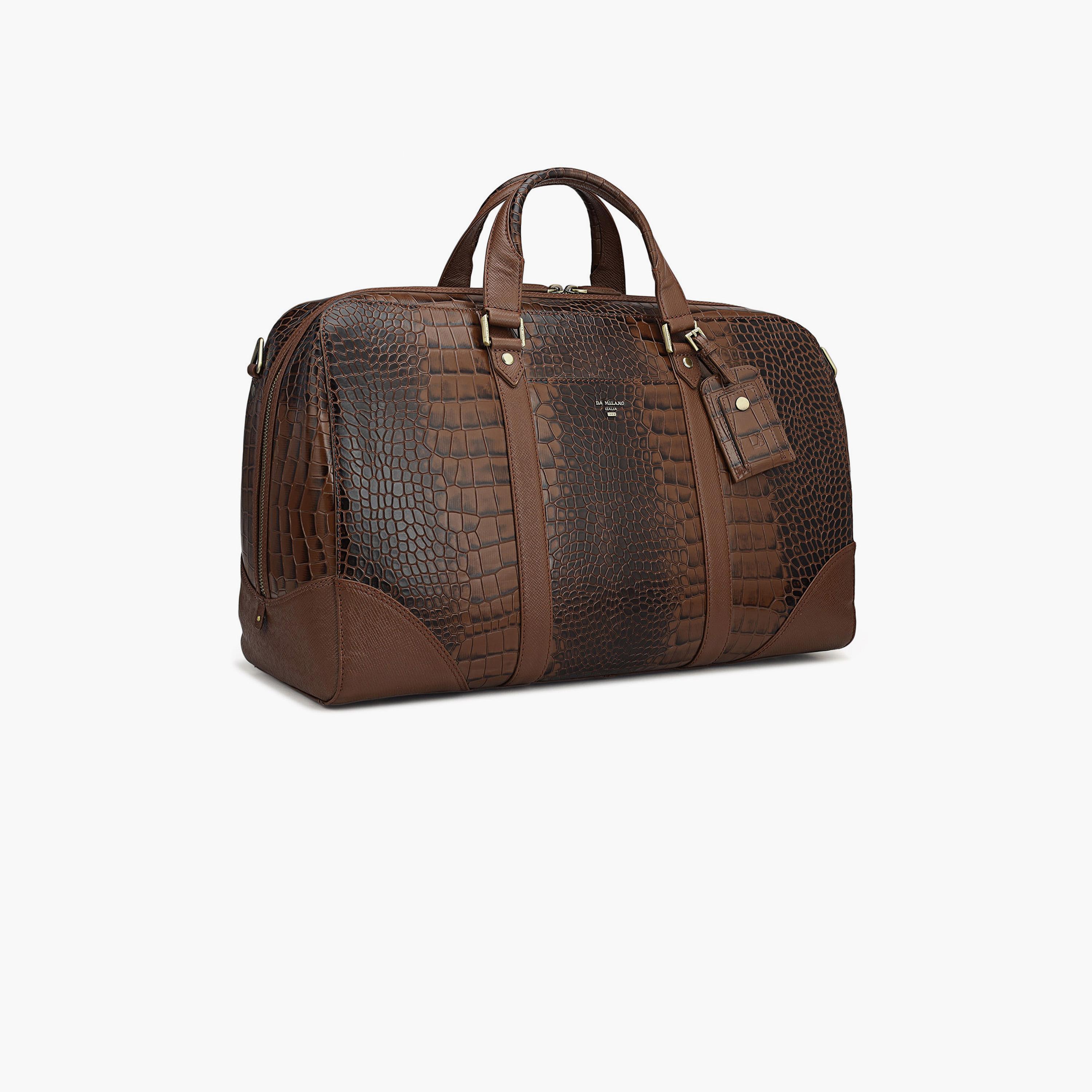 دا ميلانو - شنطة سفر جلد 18 إنش، حزام قابل للفصل | LG-5109C-travel-luggagesandbags-dufflebags-image-8