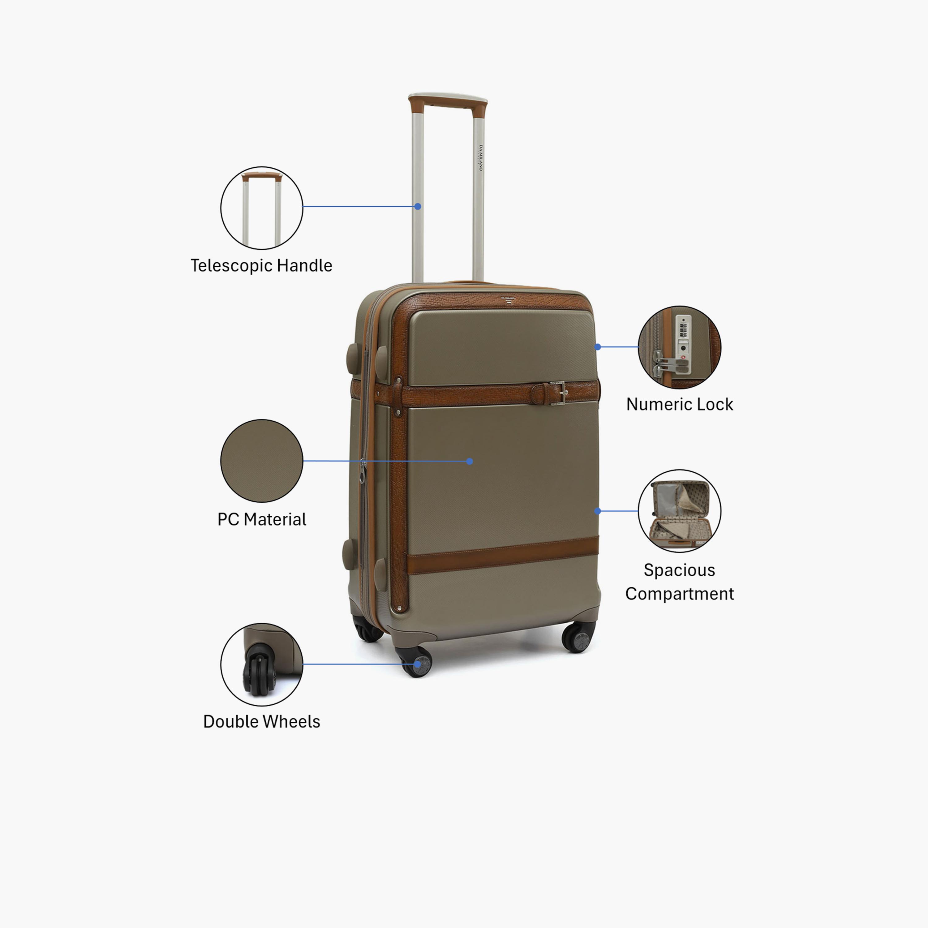DA MILANO 77 CM Large Check-In Leather Hard Sided 4-Wheeler Spinner Luggage-travel-luggagesandbags-luggage-image-3