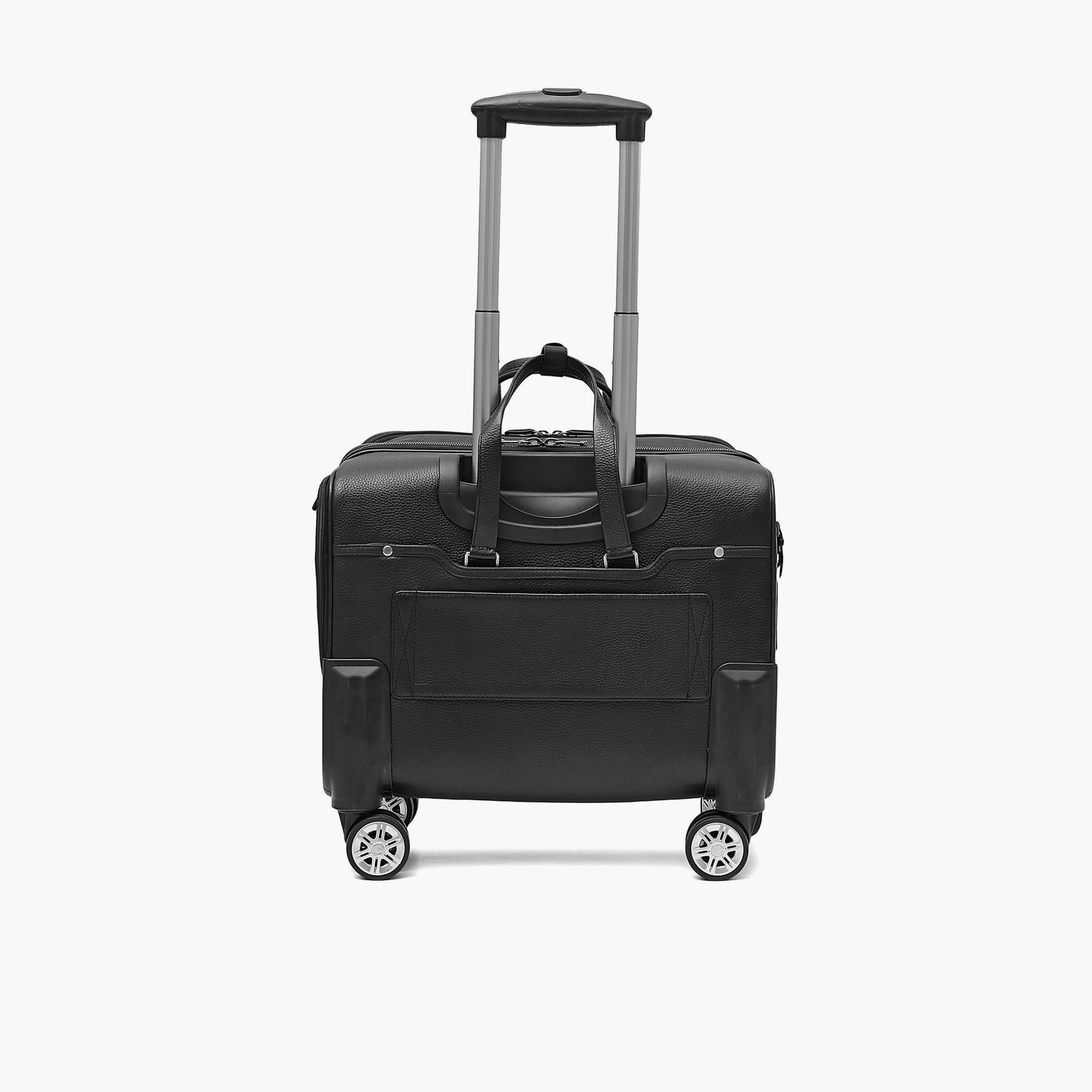 دا ميلانو - شنطة سفر صغيرة الحجم 44 سم مصنوعة من الجلد الناعم الجوانب بأربع عجلات دوارة-travel-luggagesandbags-luggage-image-4