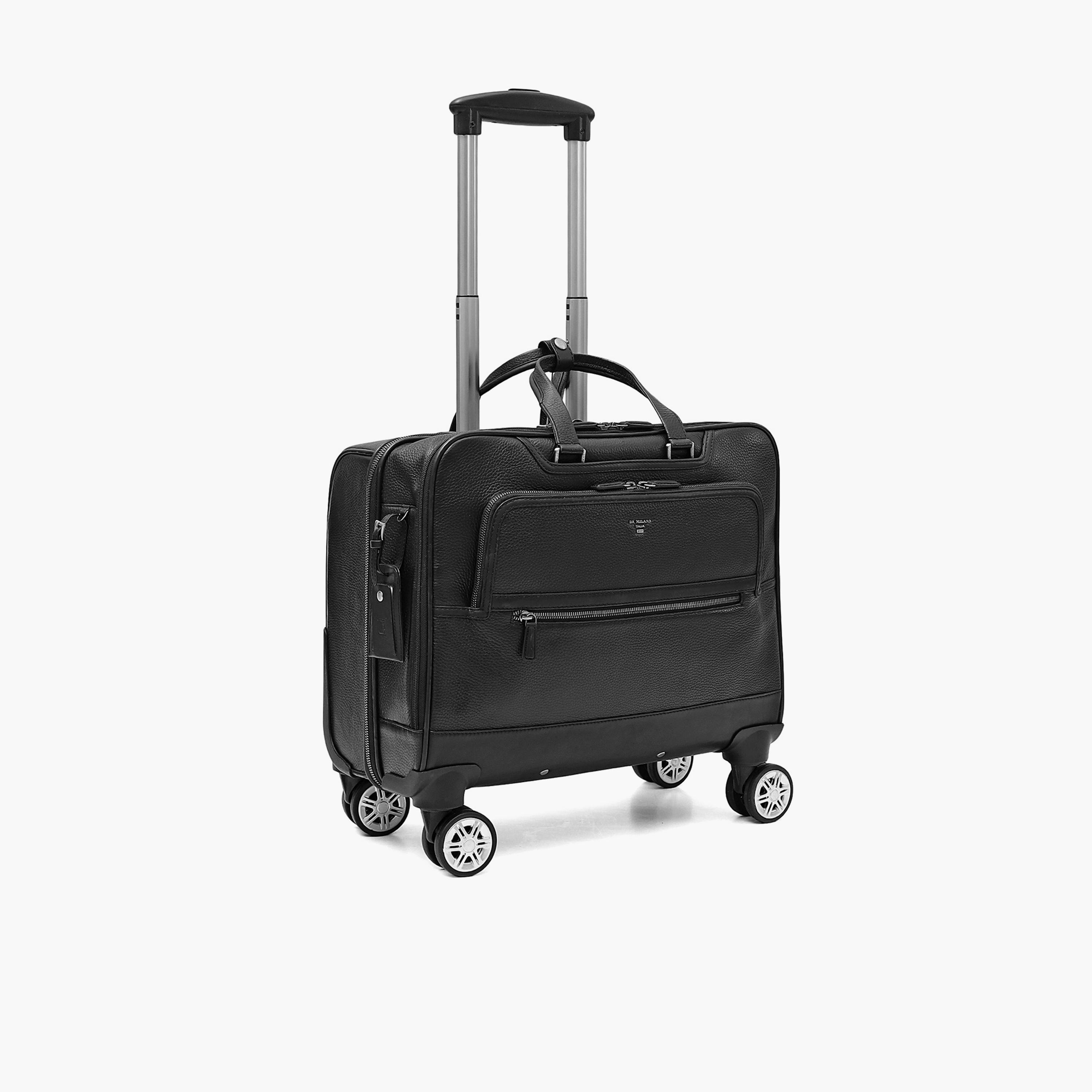 دا ميلانو - شنطة سفر صغيرة الحجم 44 سم مصنوعة من الجلد الناعم الجوانب بأربع عجلات دوارة-travel-luggagesandbags-luggage-image-8