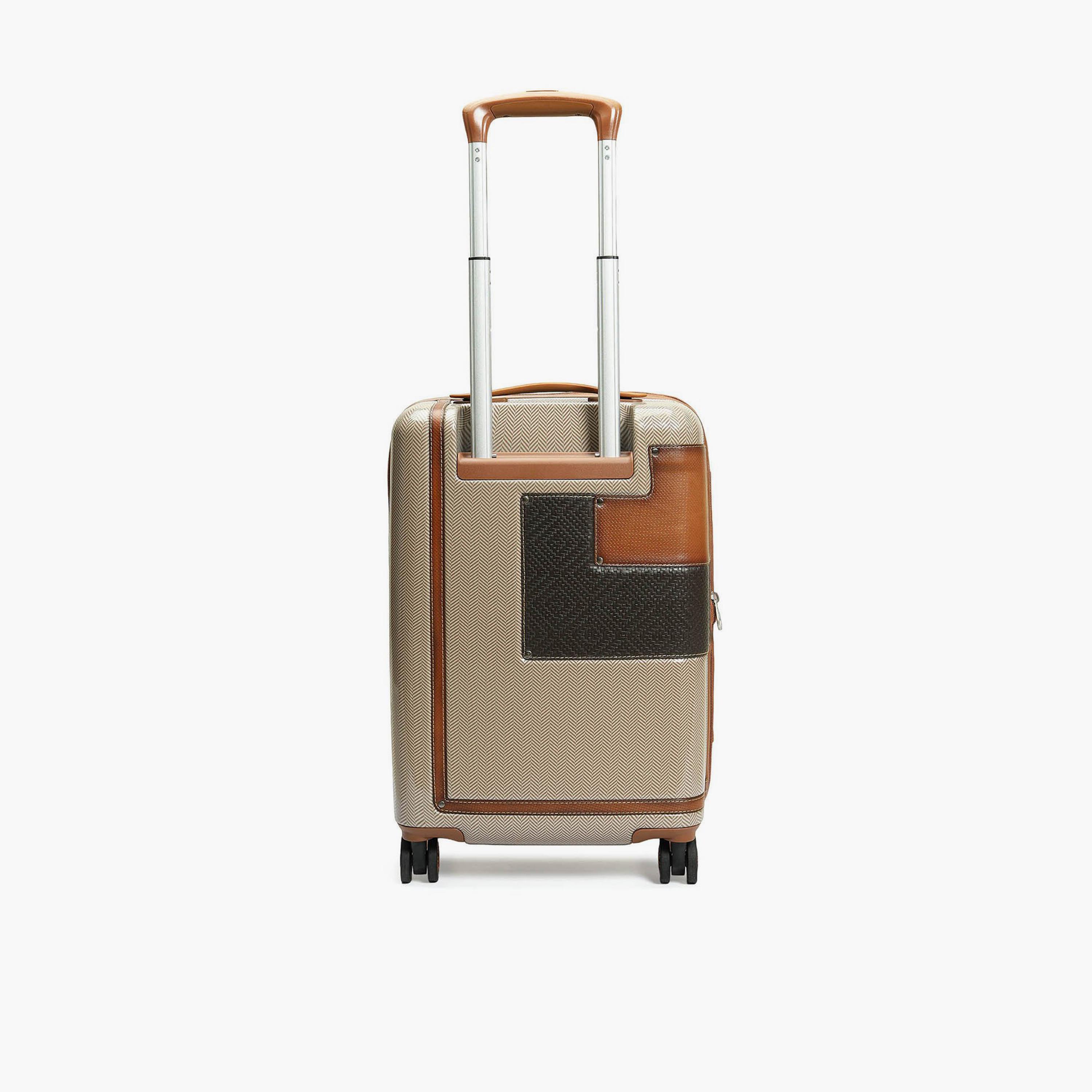 دا ميلانو - شنطة سفر صغيرة صلبة الجوانب من الجلد، 46 سم، بأربع عجلات دوارة، قفل TSA-travel-luggagesandbags-luggage-image-4