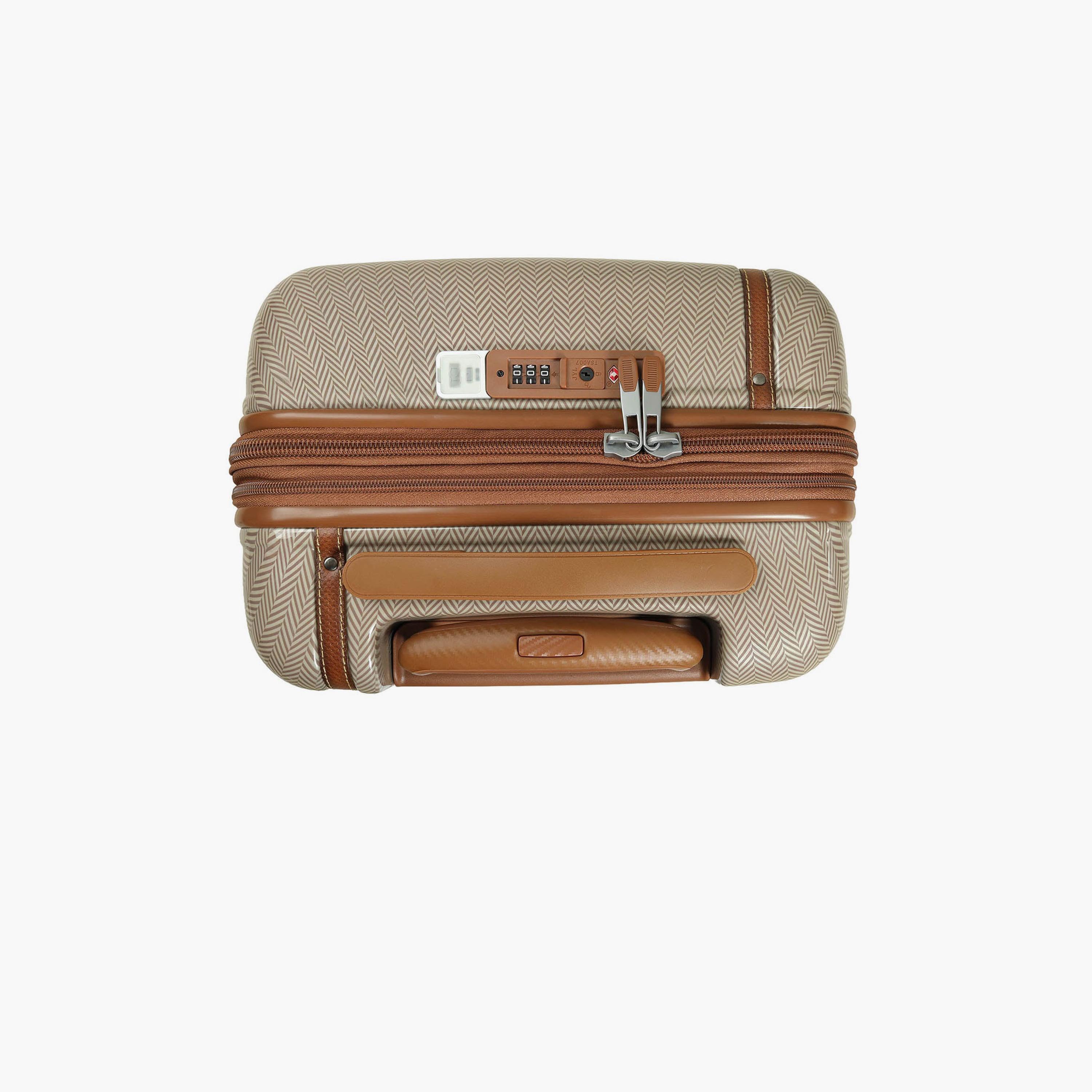 دا ميلانو - شنطة سفر صغيرة صلبة الجوانب من الجلد، 46 سم، بأربع عجلات دوارة، قفل TSA-travel-luggagesandbags-luggage-image-6
