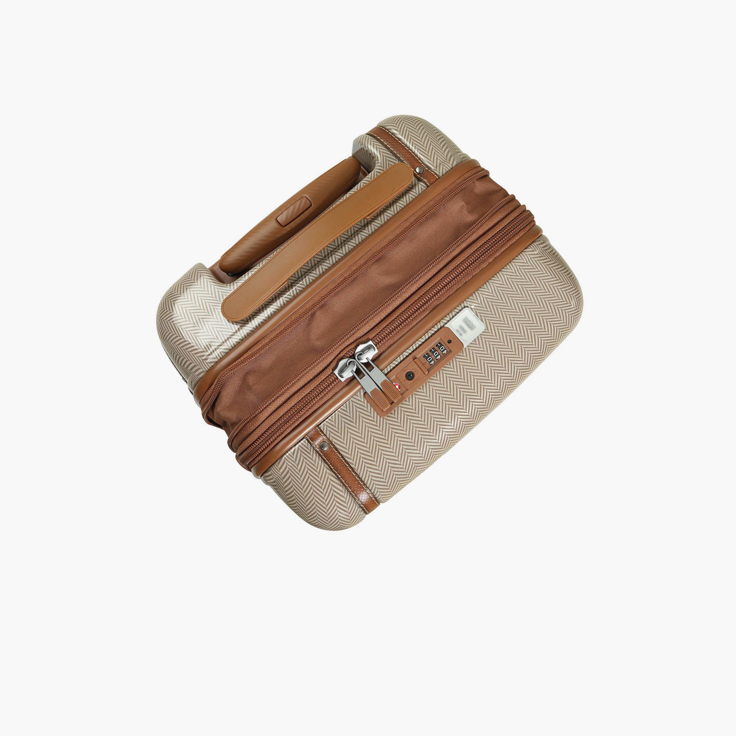 دا ميلانو - شنطة سفر صغيرة صلبة الجوانب من الجلد، 46 سم، بأربع عجلات دوارة، قفل TSA-travel-luggagesandbags-luggage-image-7