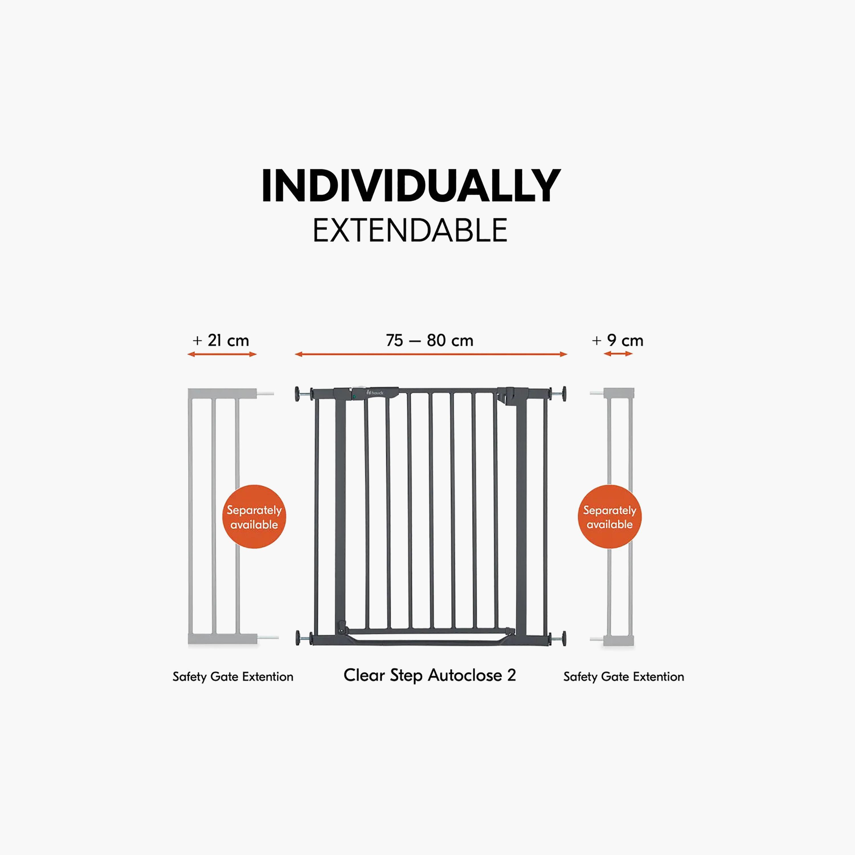 Hauck One-Handed Opening Autoclose Safety Gate - 75-80 cm-baby-healthandsafety-babyproofing-image-5