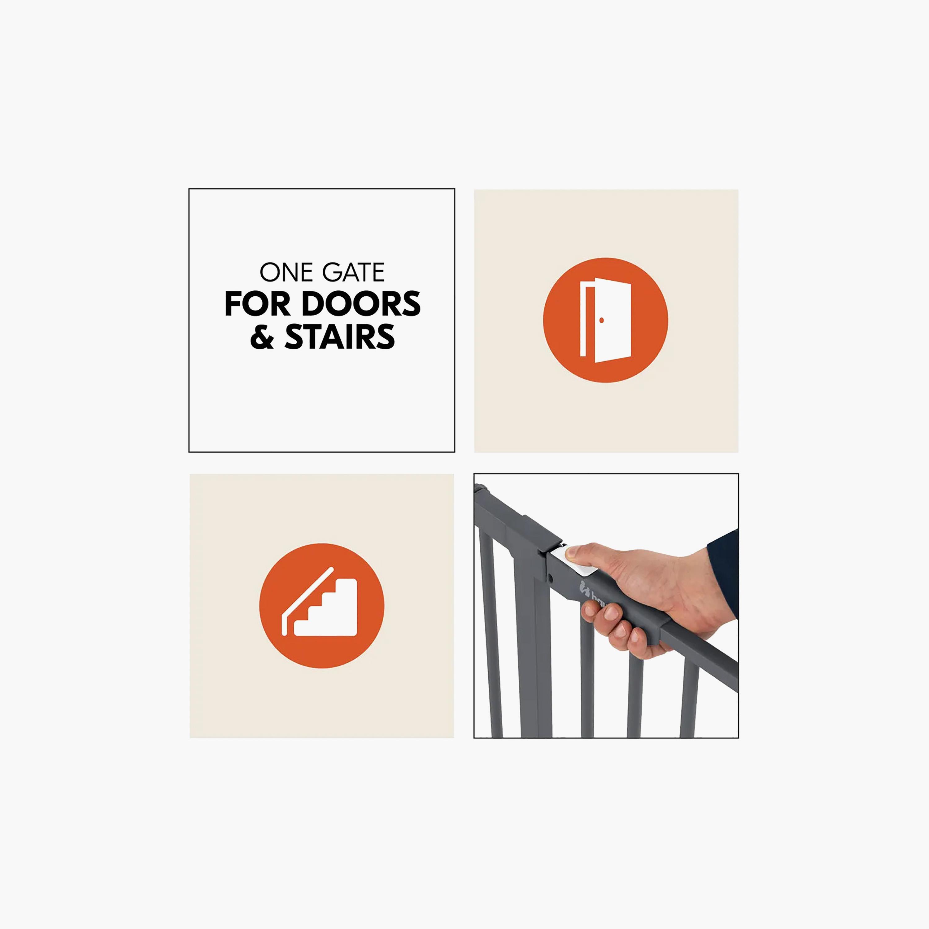 Hauck One-Handed Opening Autoclose Safety Gate - 75-80 cm-baby-healthandsafety-babyproofing-image-6