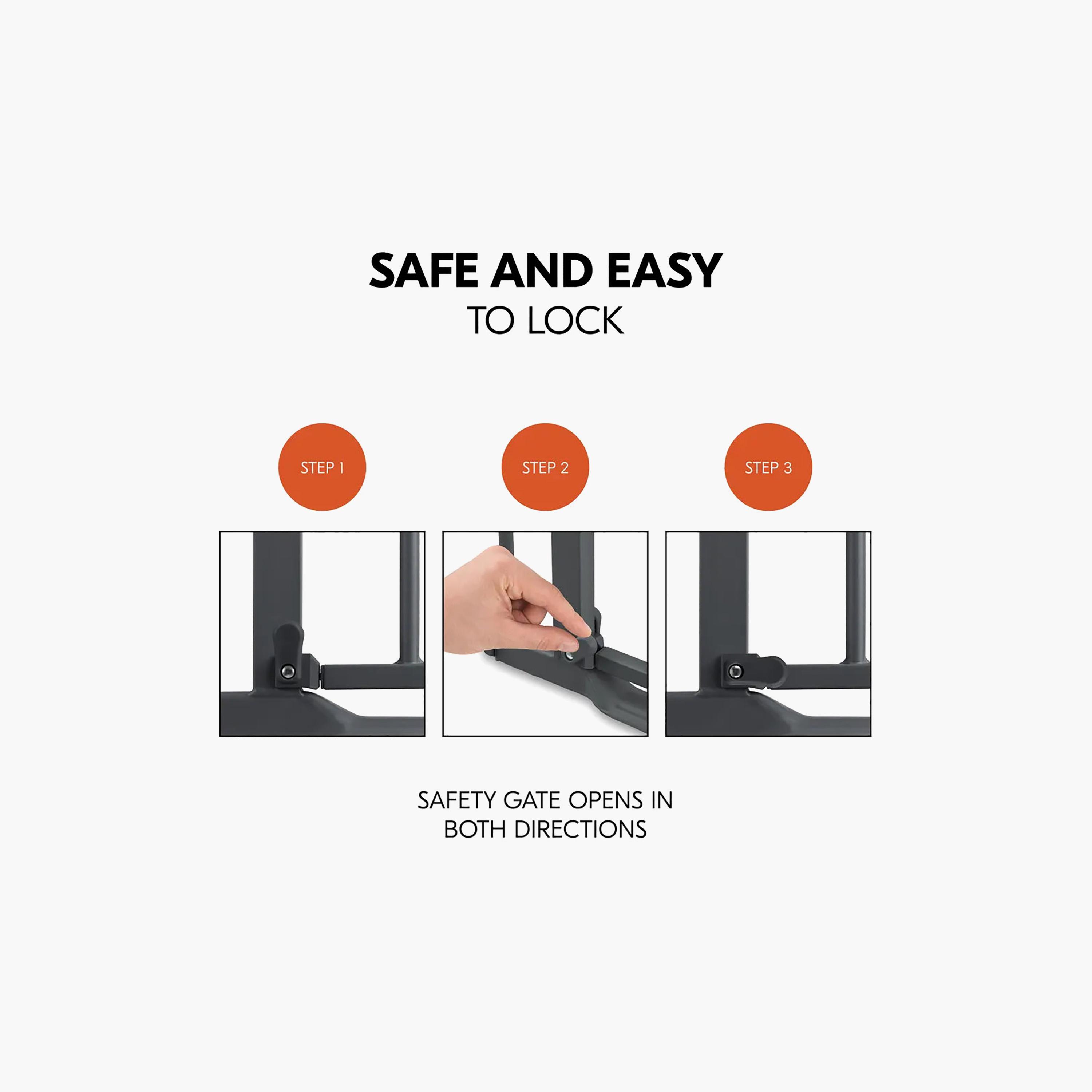 Hauck One-Handed Opening Autoclose Safety Gate - 75-80 cm-baby-healthandsafety-babyproofing-image-7