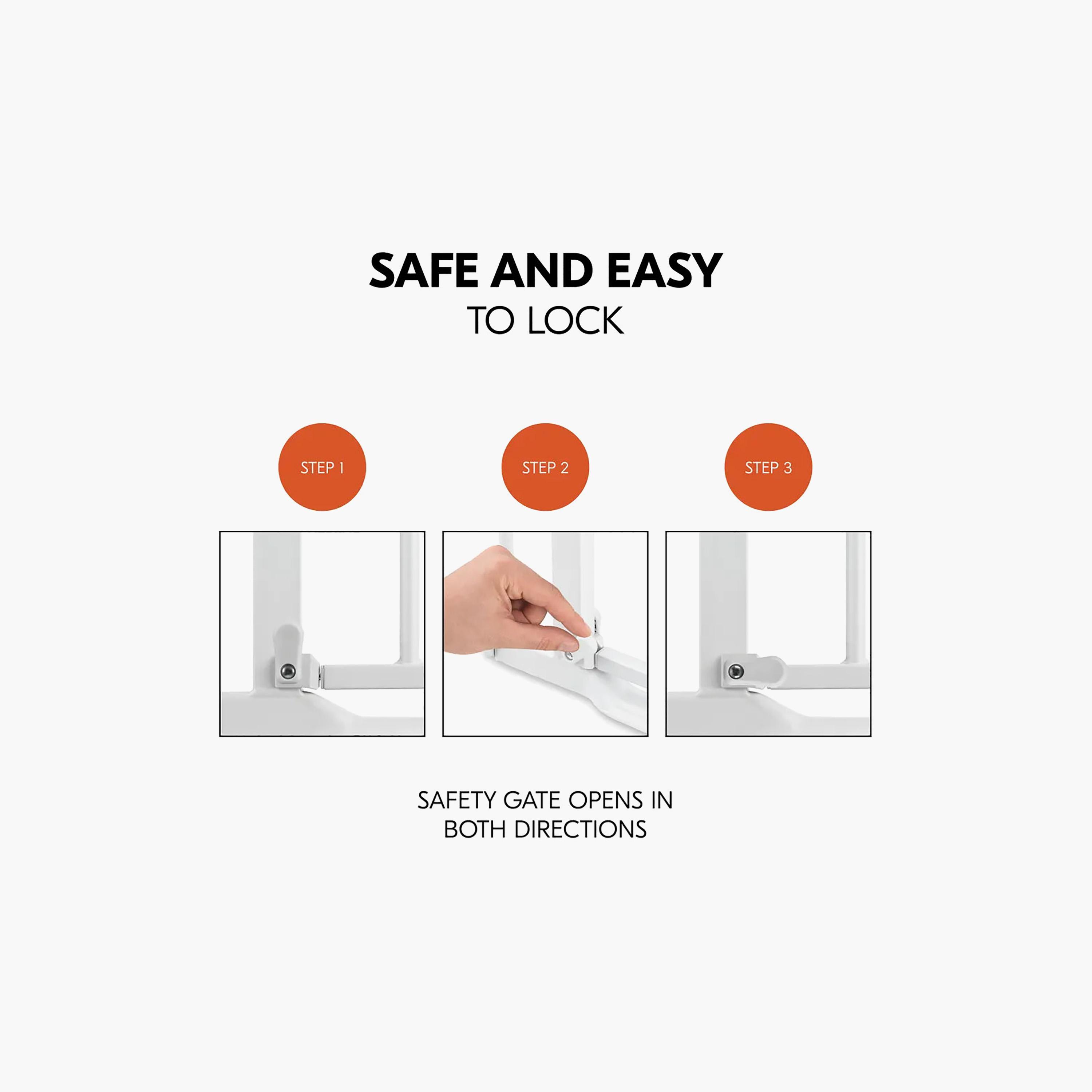 Hauck One-Handed Opening Autoclose Safety Stairs & Door Gate - 84-89 cm-baby-healthandsafety-babyproofing-image-6