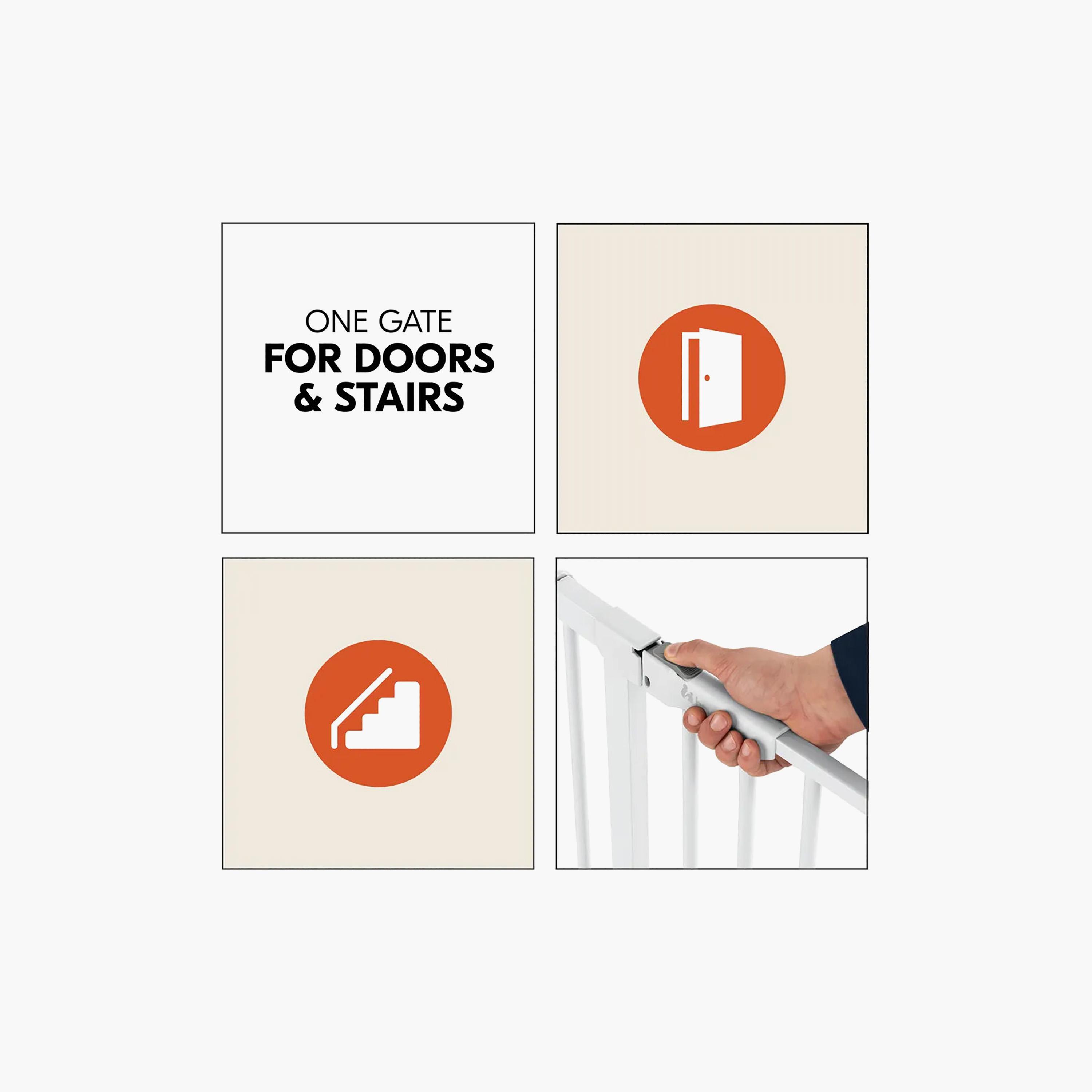 Hauck One-Handed Opening Autoclose Safety Stairs & Door Gate - 84-89 cm-baby-healthandsafety-babyproofing-image-7