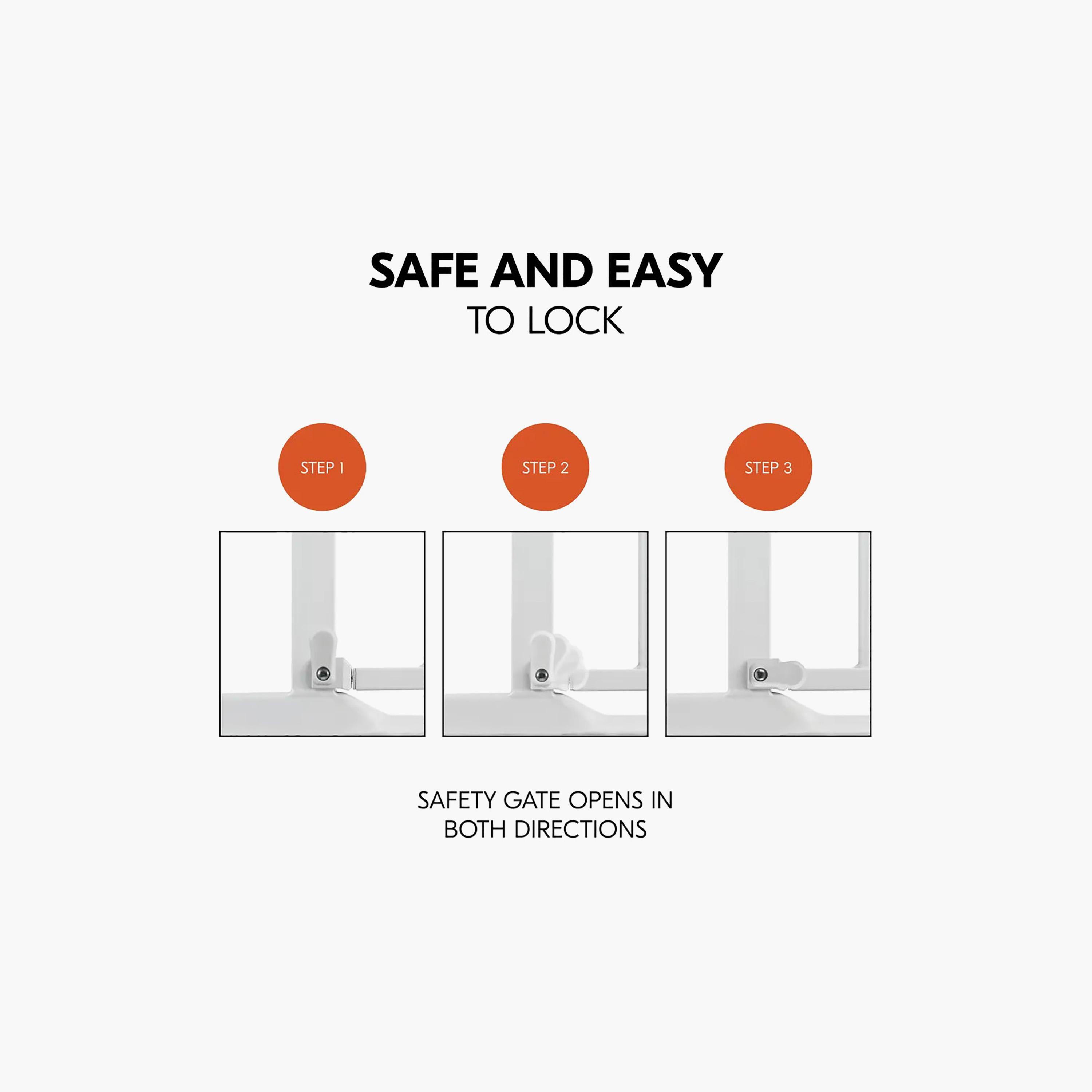 Hauck One-Handed Opening Adjustable Safety Gate - 75-80 cm-baby-healthandsafety-babyproofing-image-7
