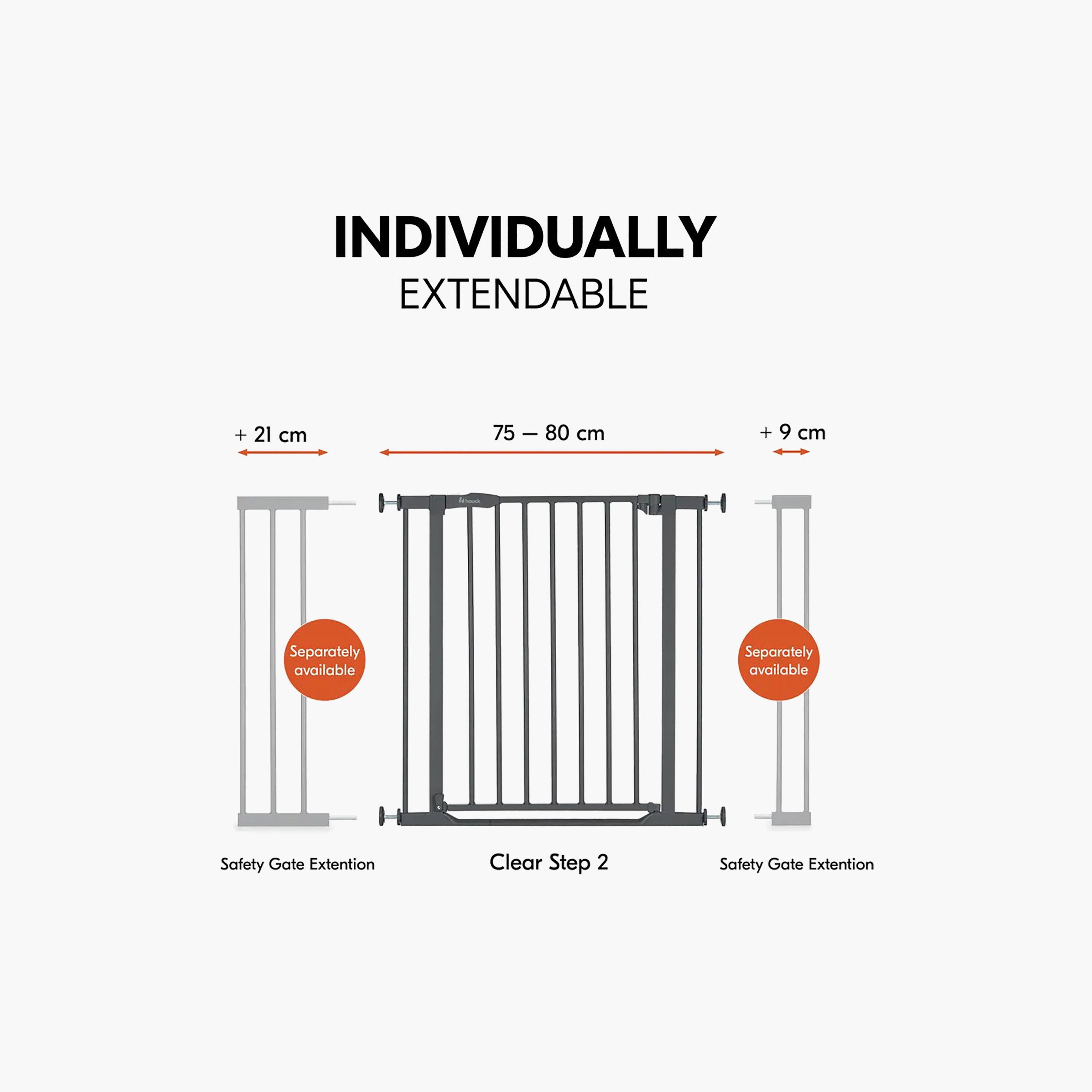 Hauck One-Handed Opening Autoclose Safety Gate - 75-80 cm-baby-healthandsafety-babyproofing-image-5