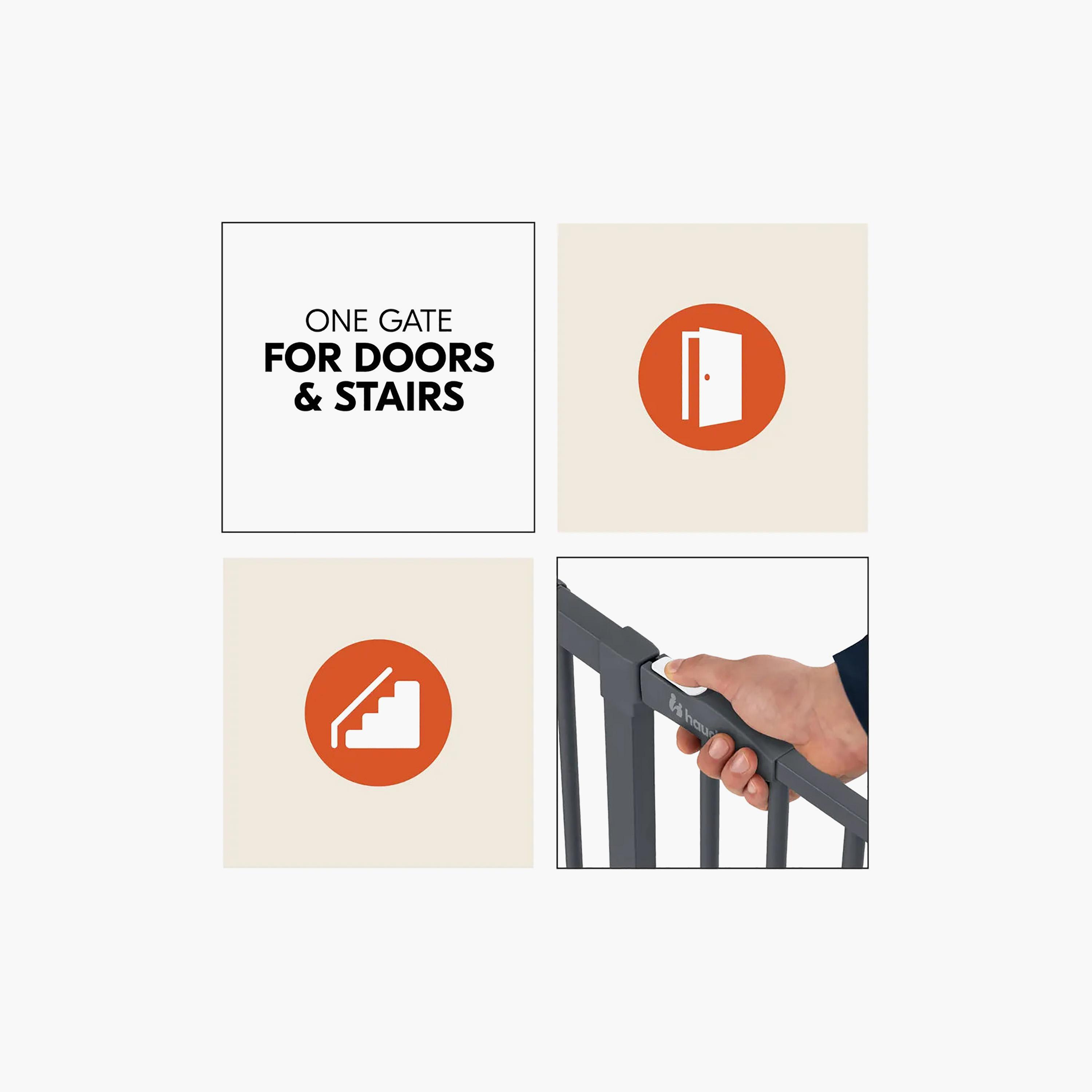 Hauck One-Handed Opening Autoclose Safety Gate - 75-80 cm-baby-healthandsafety-babyproofing-image-6