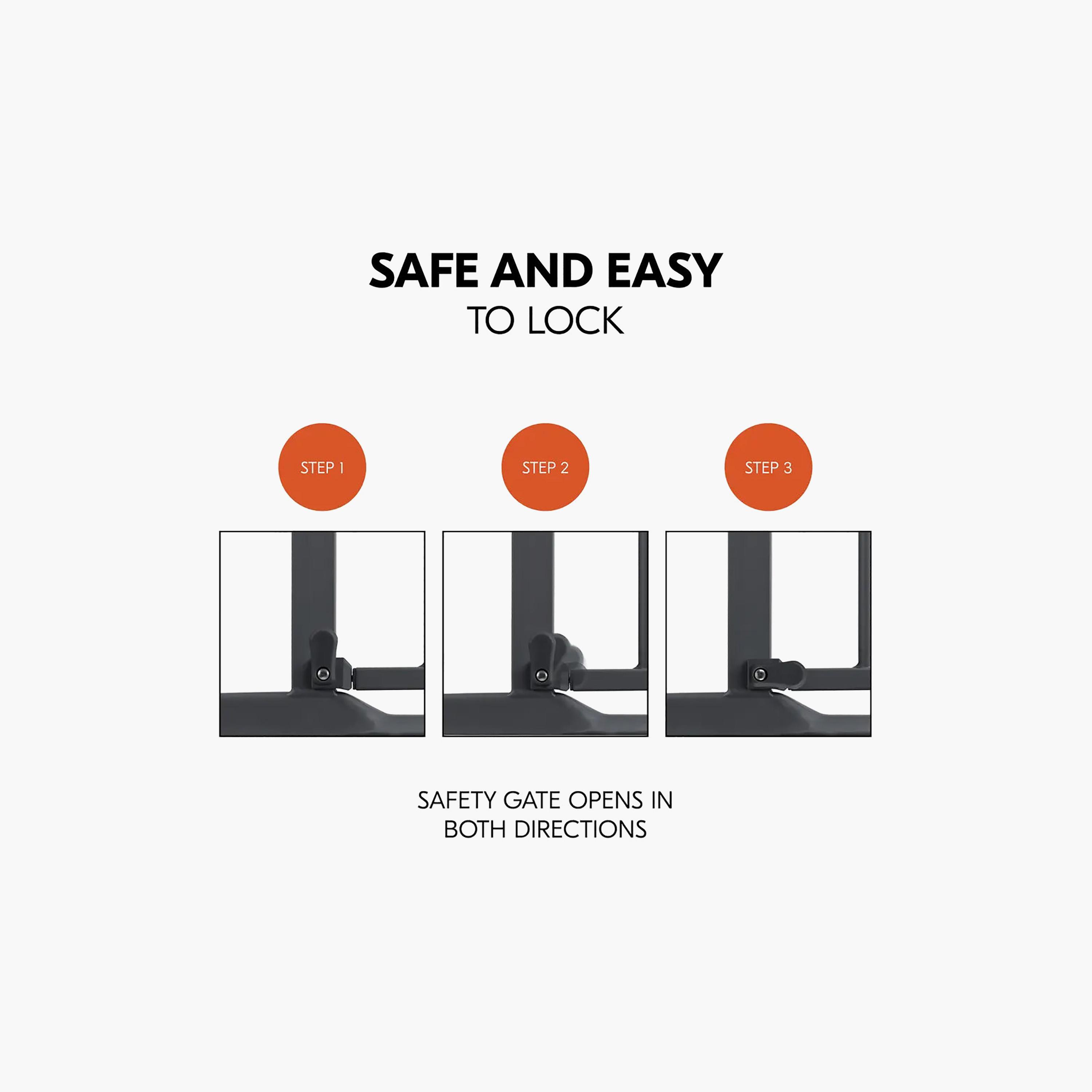 Hauck One-Handed Opening Autoclose Safety Gate - 75-80 cm-baby-healthandsafety-babyproofing-image-7