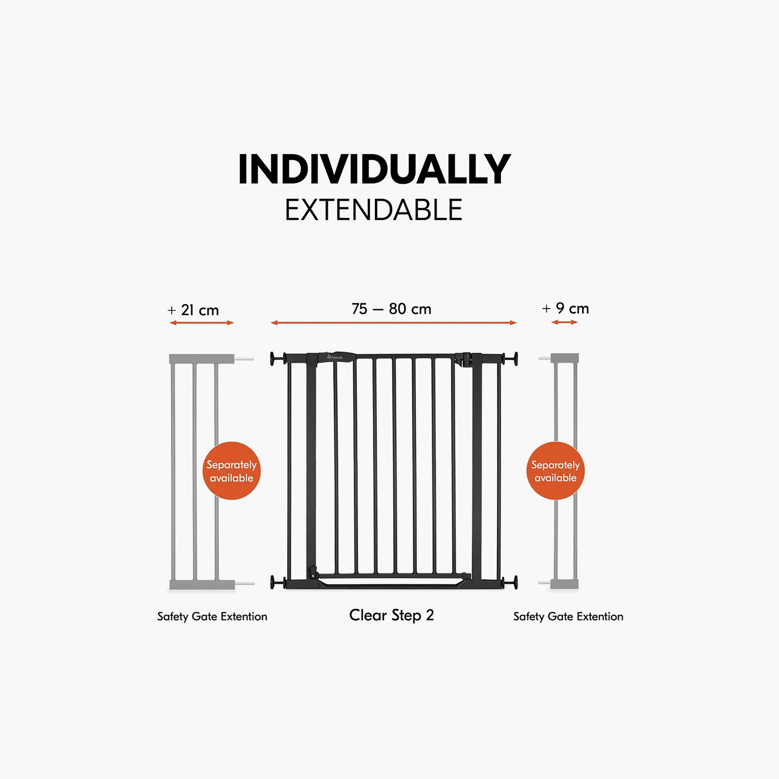 Hauck One-Handed Opening Safety Stairs & Door Gate - 75-80 cm-baby-healthandsafety-babyproofing-image-6