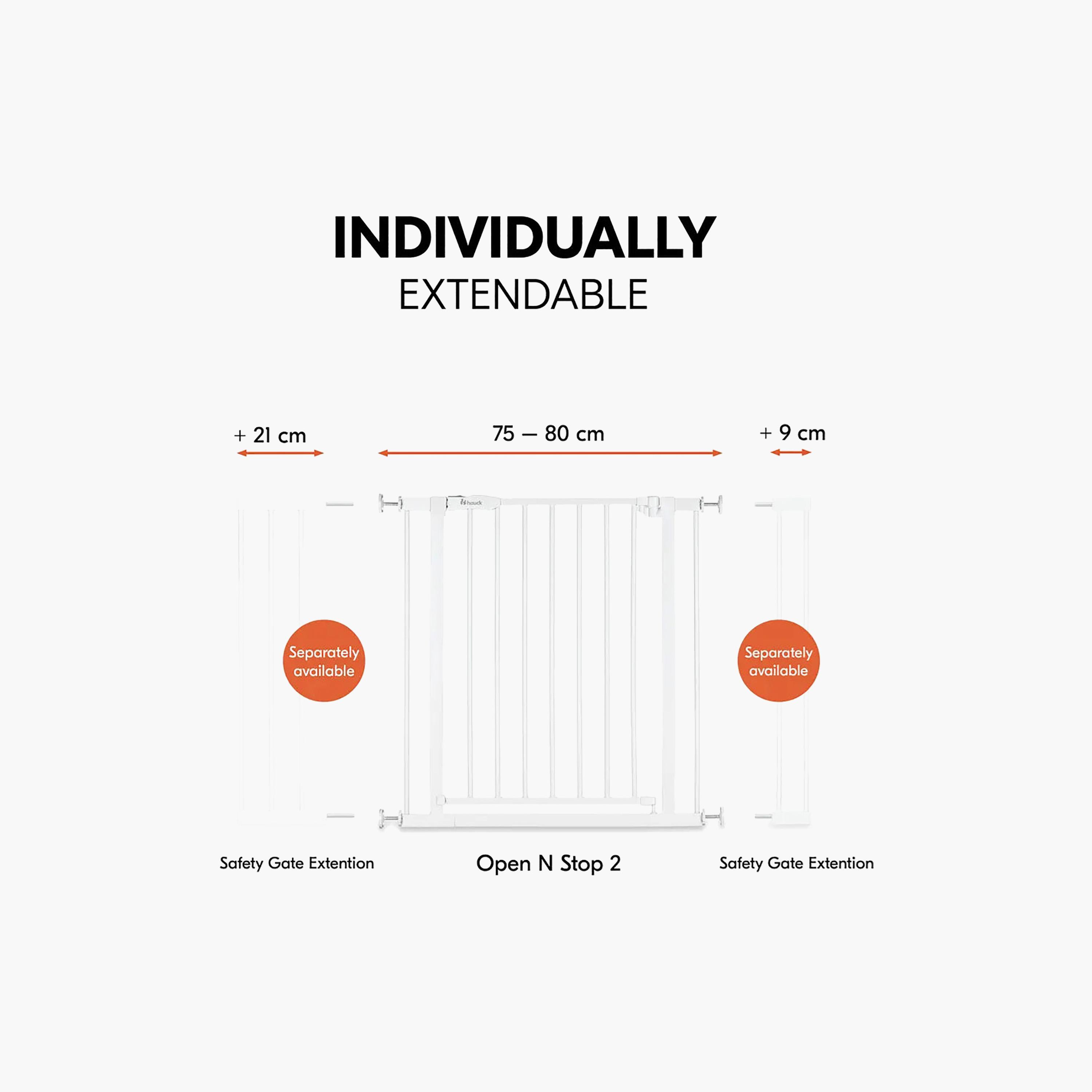 Hauck One-Handed Opening Autoclose Safety Stairs & Door Gate - 75-80 cm-baby-healthandsafety-babyproofing-image-5
