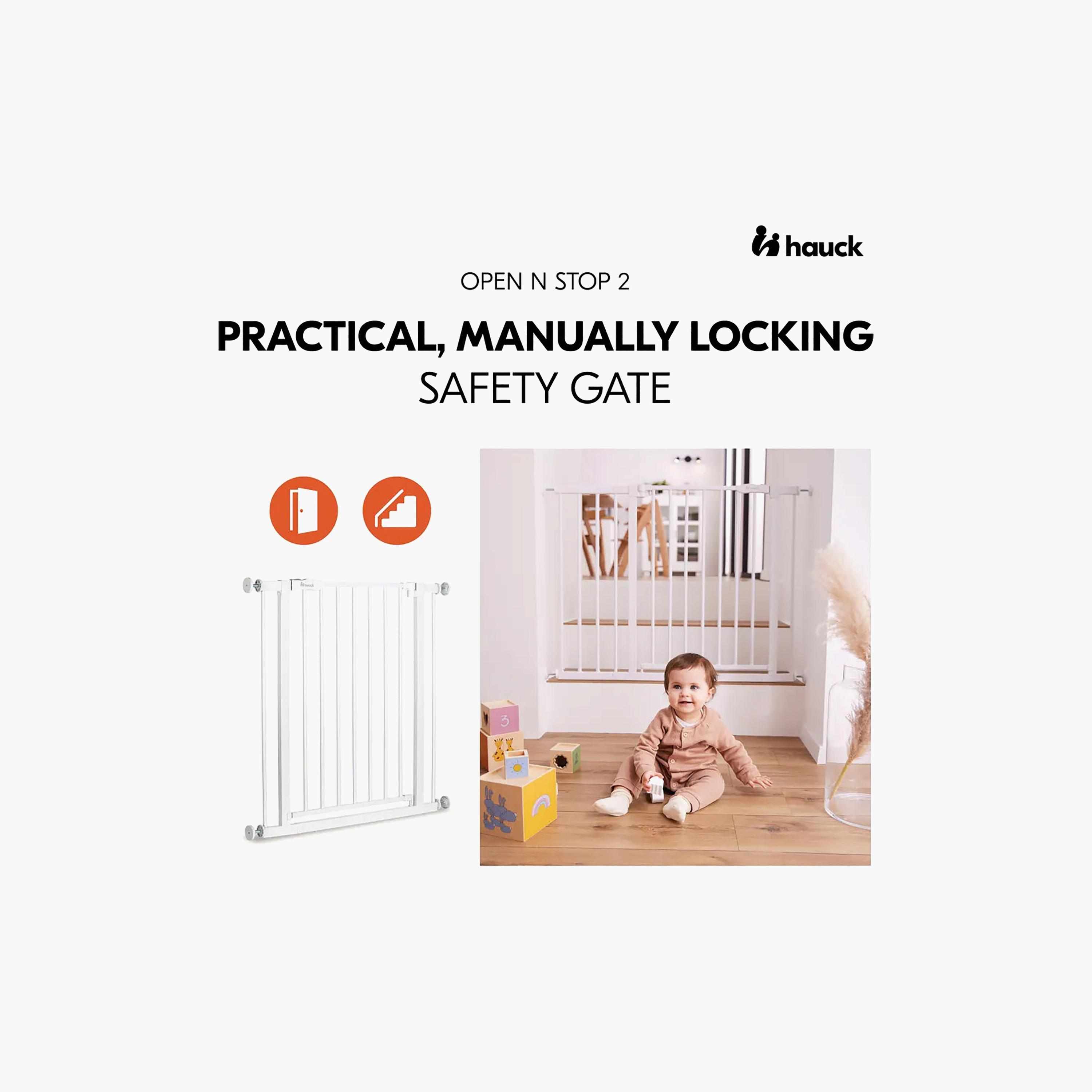 Hauck One-Handed Opening Autoclose Safety Stairs & Door Gate - 75-80 cm-baby-healthandsafety-babyproofing-image-8
