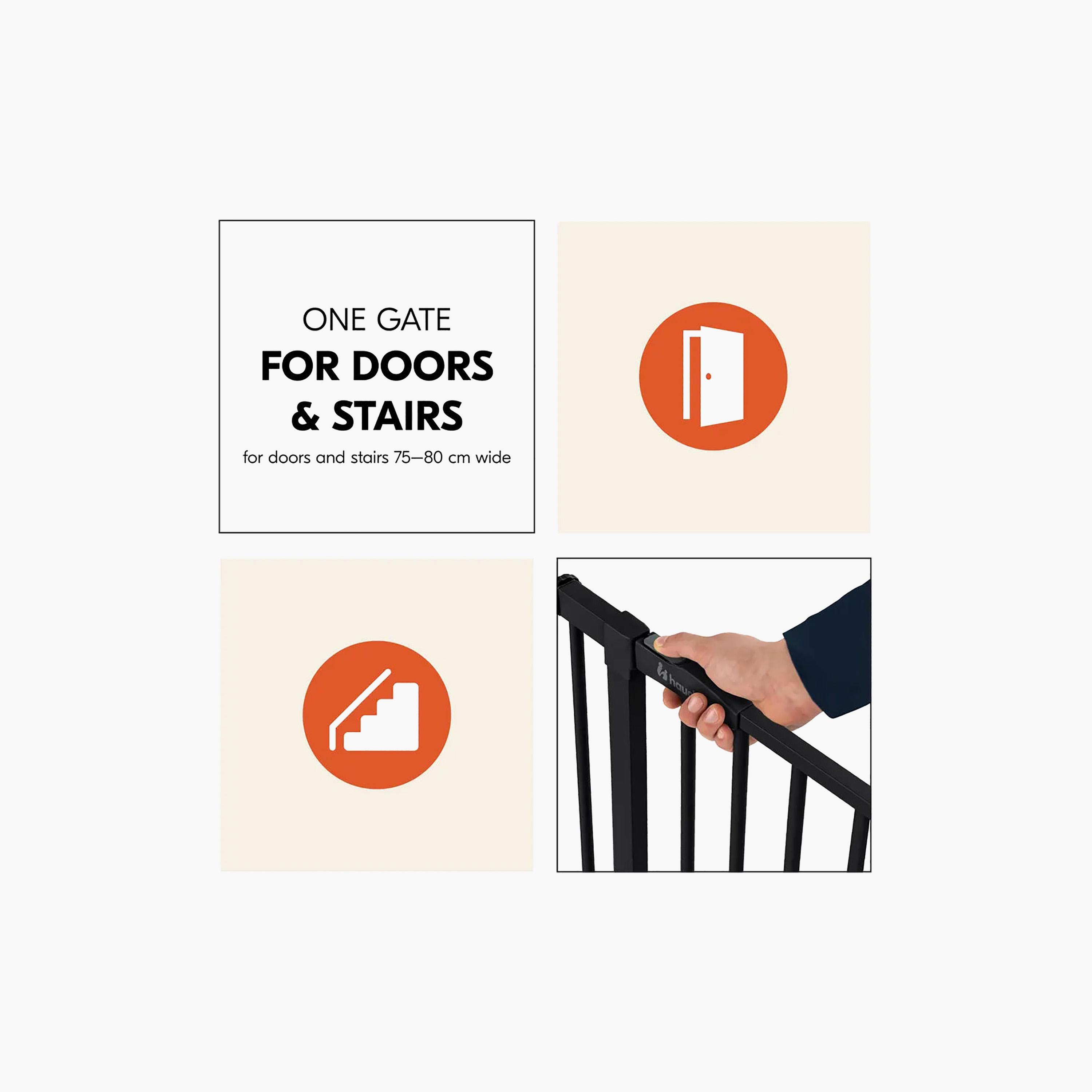 Hauck 21 cm Extensions One-Hand Opening Autoclose Safety Gate - 96-101 cm-baby-healthandsafety-babyproofing-image-6