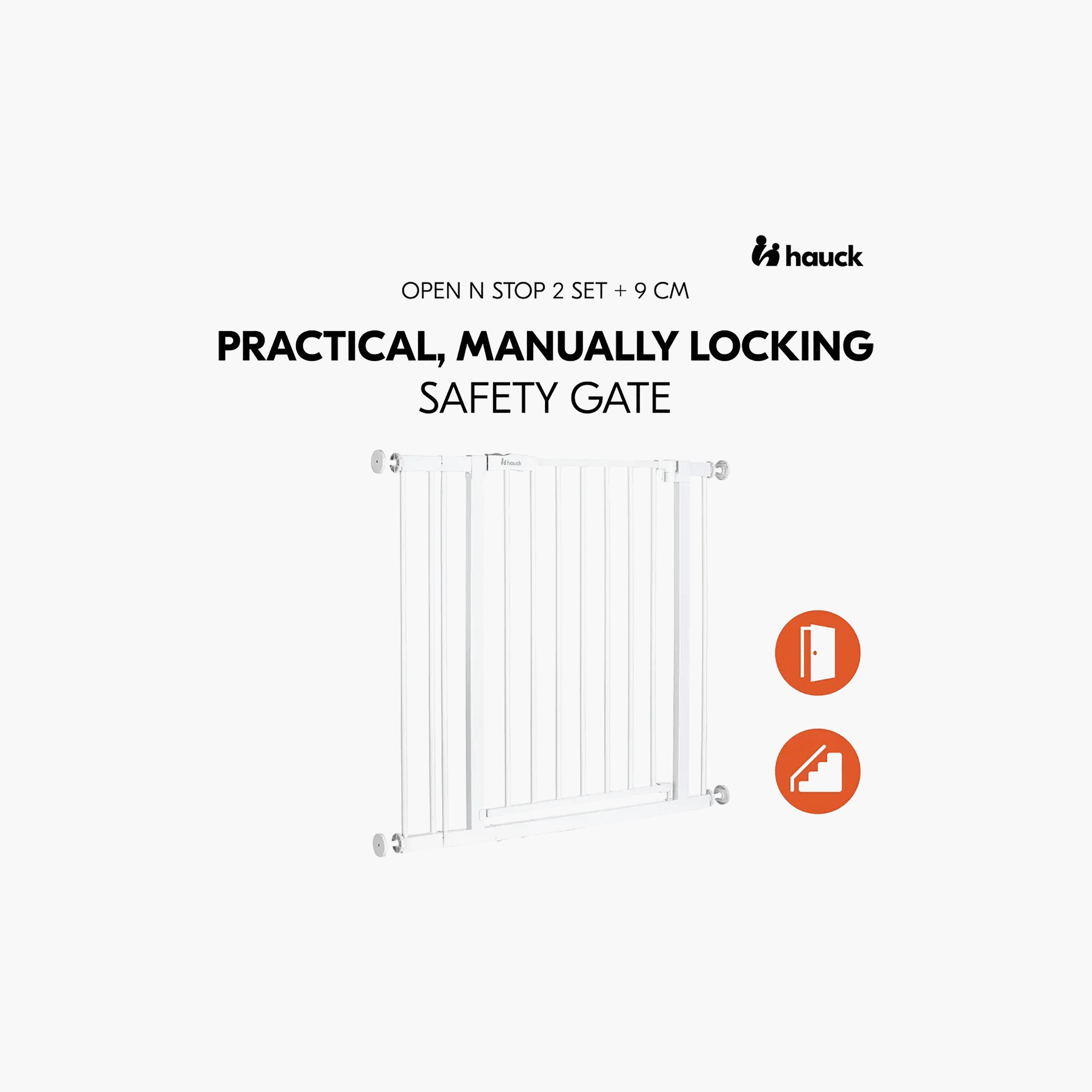 Hauck 9 cm Extensions One-Hand Opening Autoclose Safety Gate - 84-89 cm-baby-healthandsafety-babyproofing-image-8