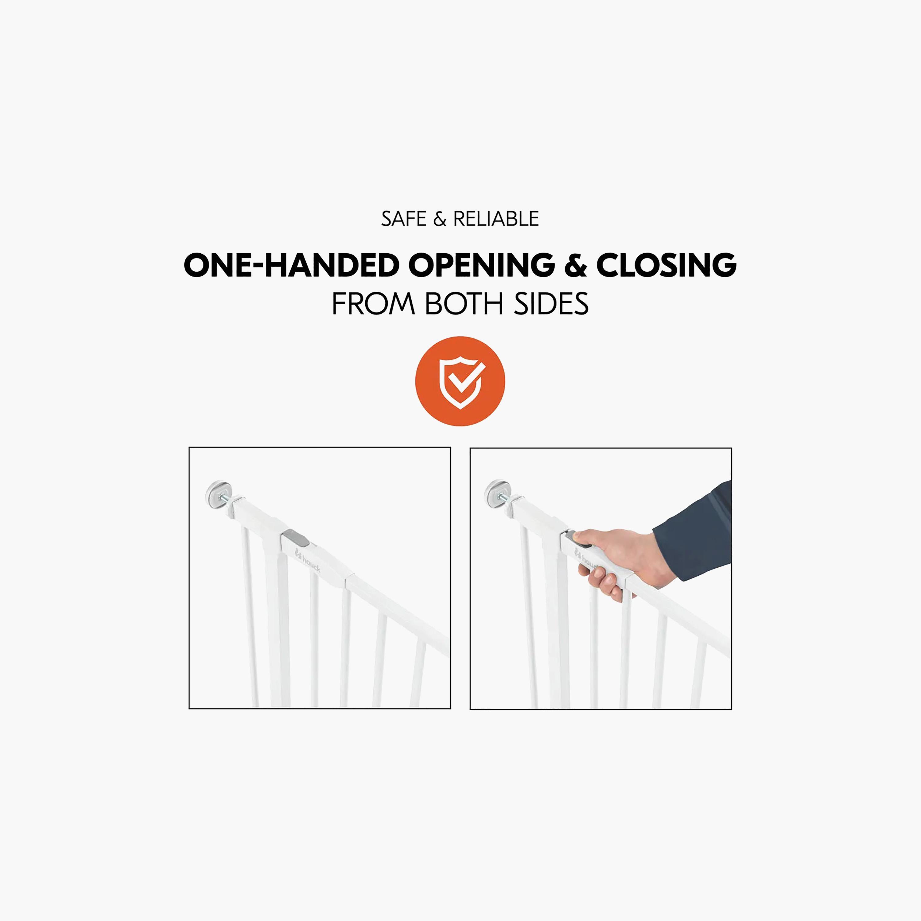 Hauck 21 cm Extensions One-Hand Opening Autoclose Safety Gate - 96-101 cm-baby-healthandsafety-babyproofing-image-7