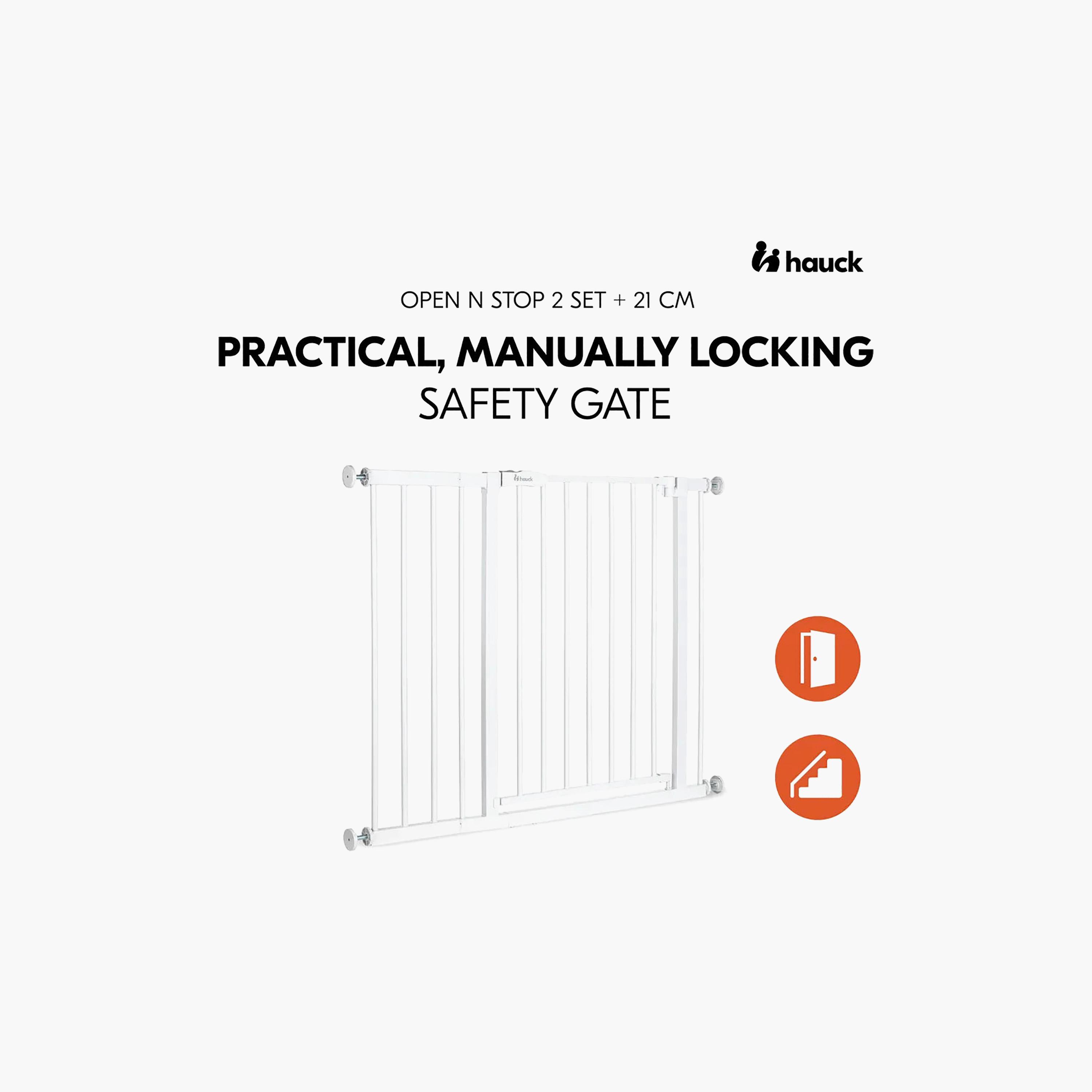 Hauck 21 cm Extensions One-Hand Opening Autoclose Safety Gate - 96-101 cm-baby-healthandsafety-babyproofing-image-8