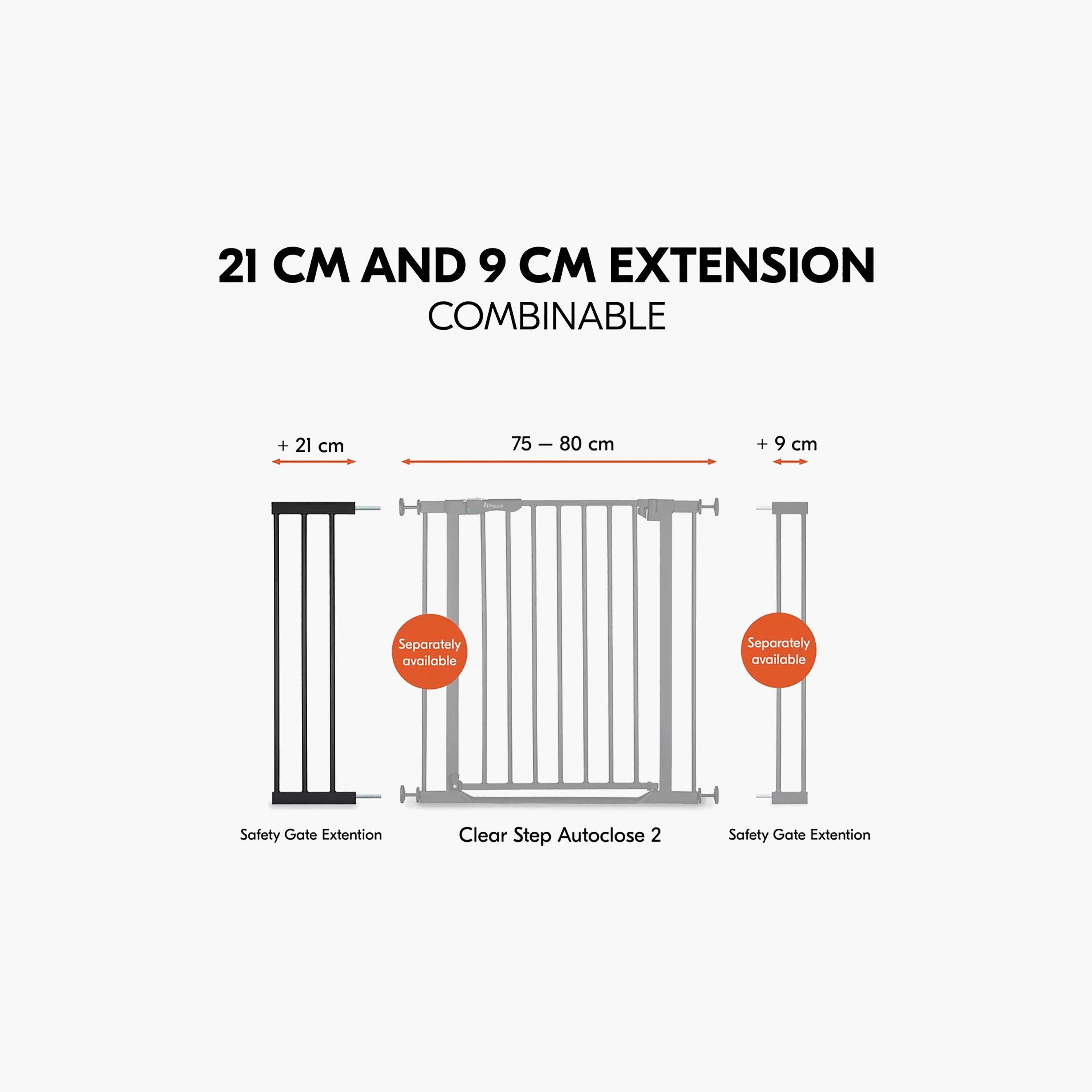 Hauck 21 cm Extensions One-Hand Opening Autoclose Safety Gate - 75-80 cm-baby-healthandsafety-babyproofing-image-5