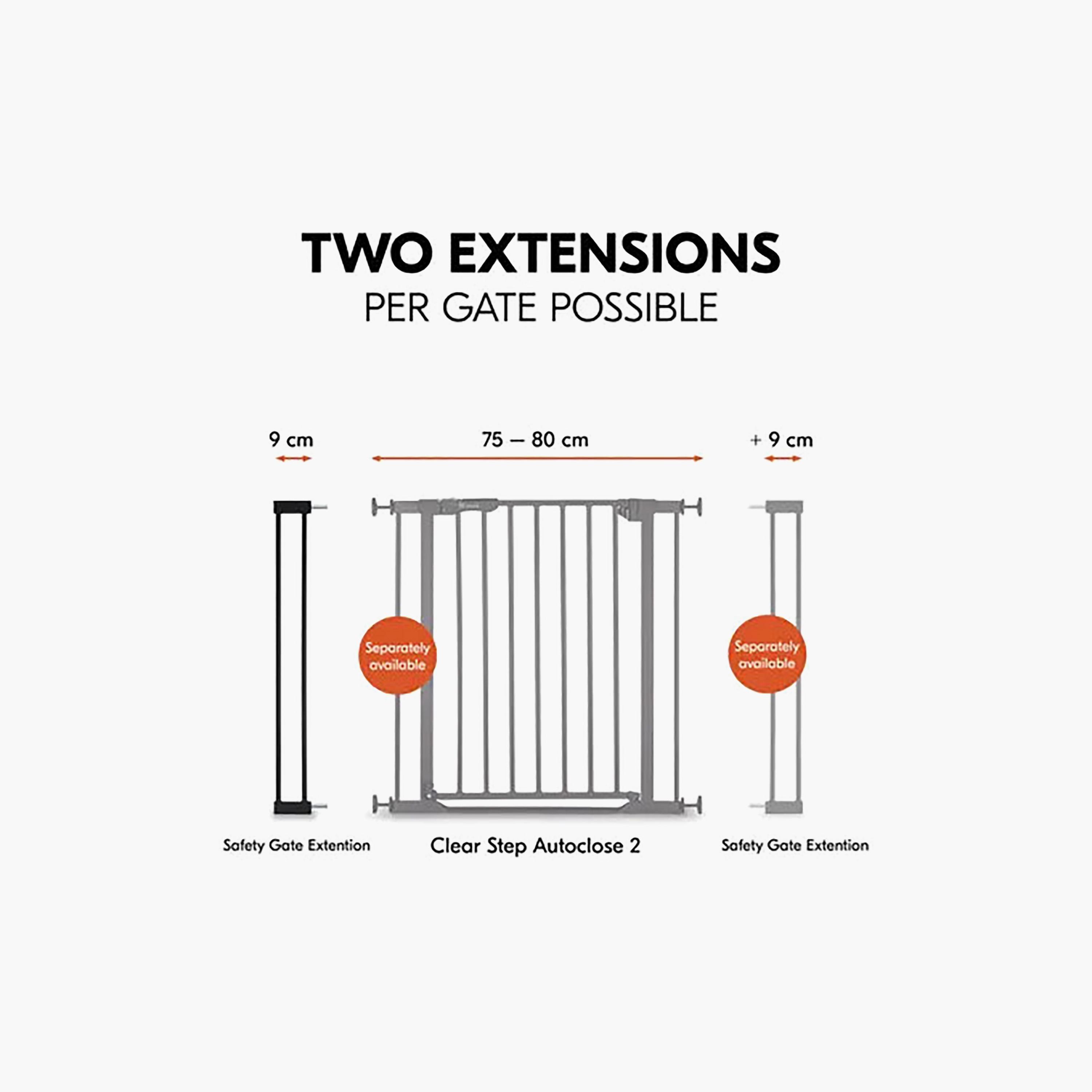 Hauck 9 cm Extensions One-Hand Opening Autoclose Safety Gate - 75-80 cm-baby-healthandsafety-babyproofing-image-6