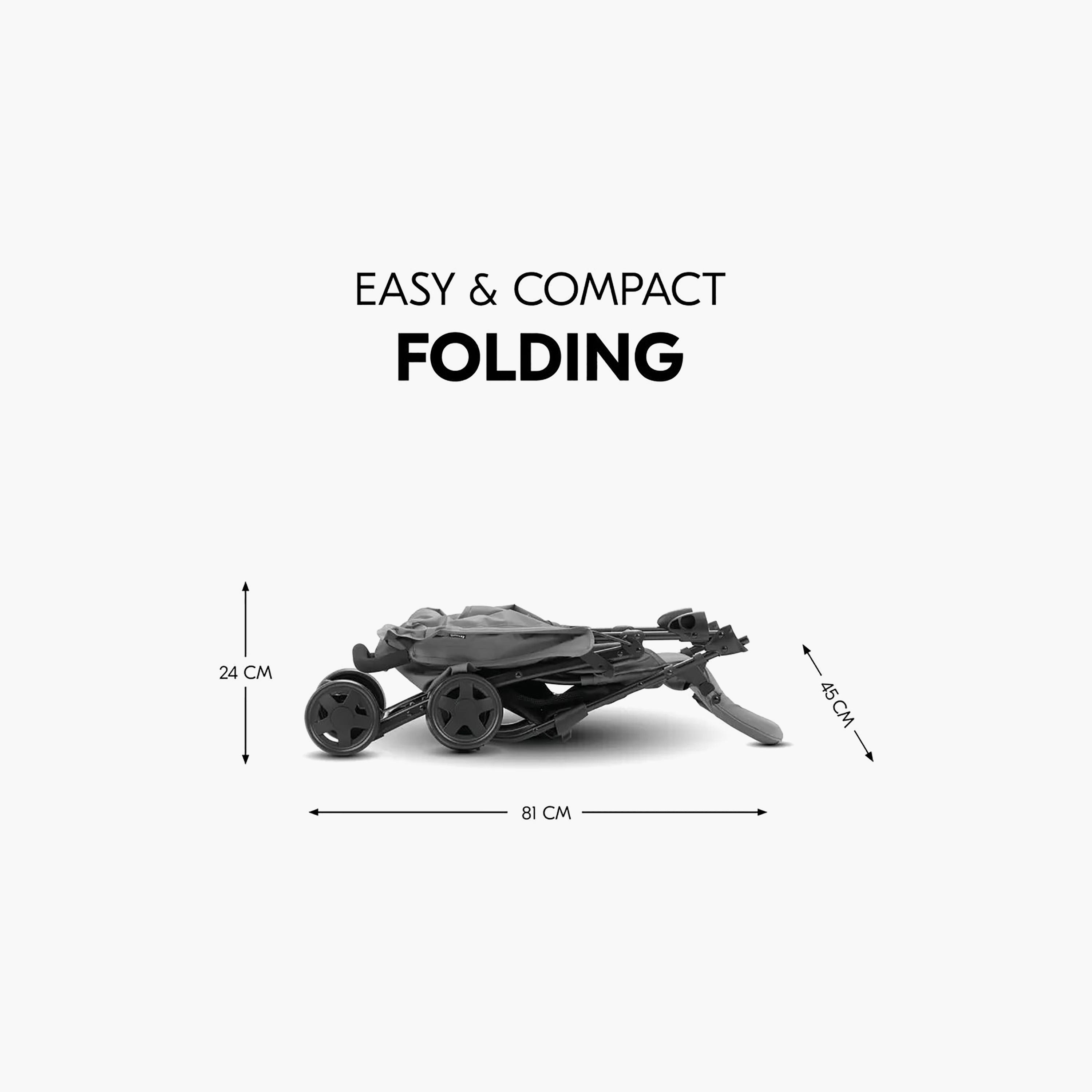 Hauck Compact Foldable Strollers with Adjustable Reclining Seat & Canopy-baby-gear-strollersandprams-strollers-image-4