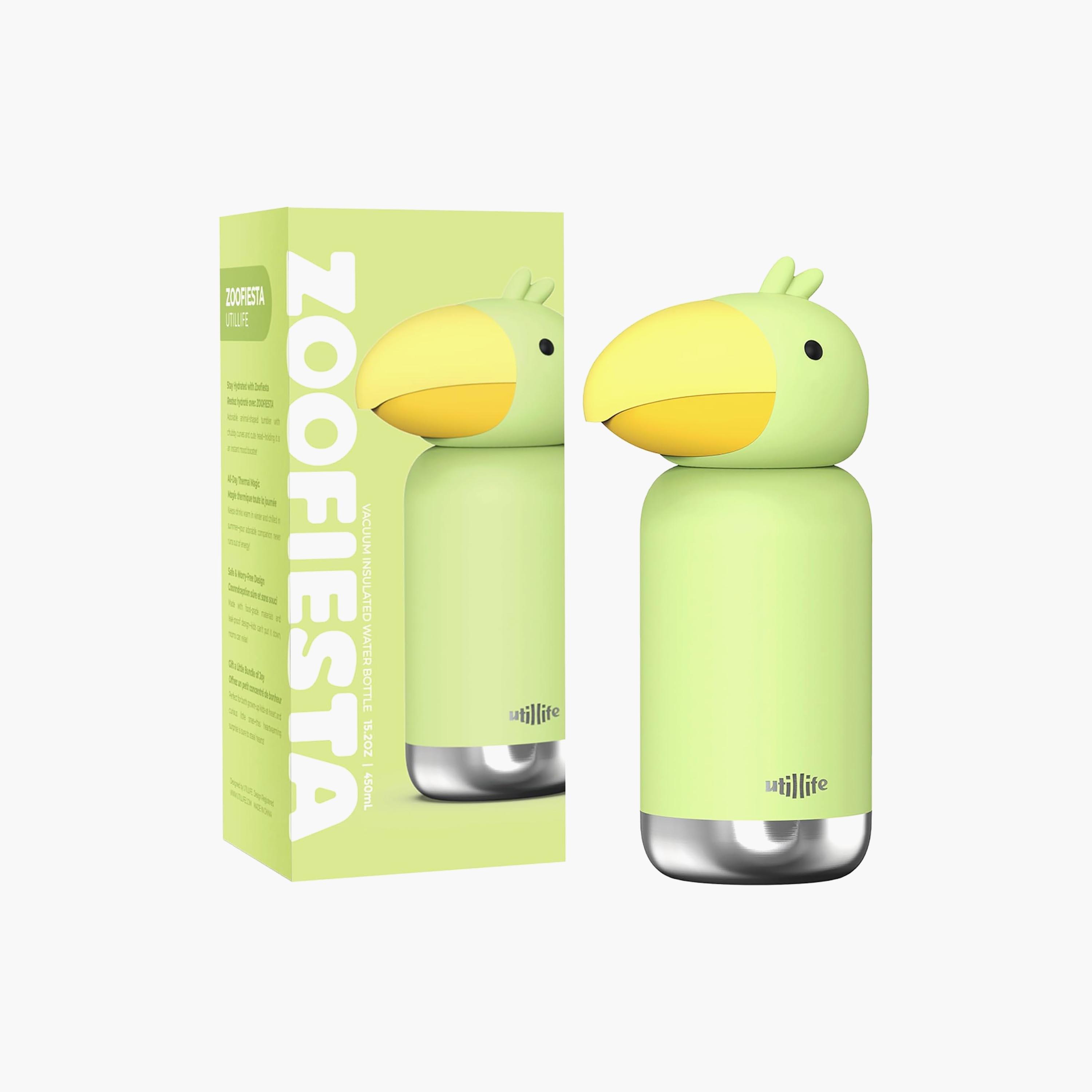 Utilife Zoofiesta Hot & Cold BPA Free Insulated Water Bottle - Toucan-school-waterbottles-image-2