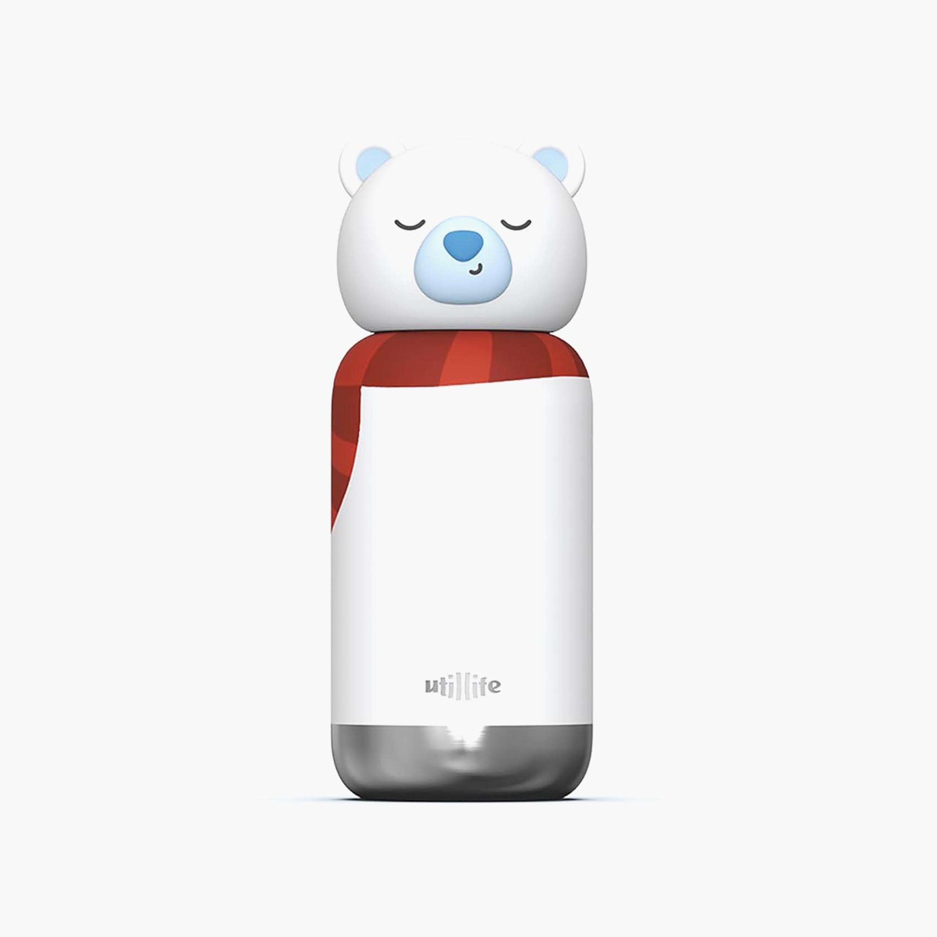 Utilife Zoofiesta Hot & Cold BPA Free Insulated Water Bottle - Polar Bear-school-waterbottles-image-1