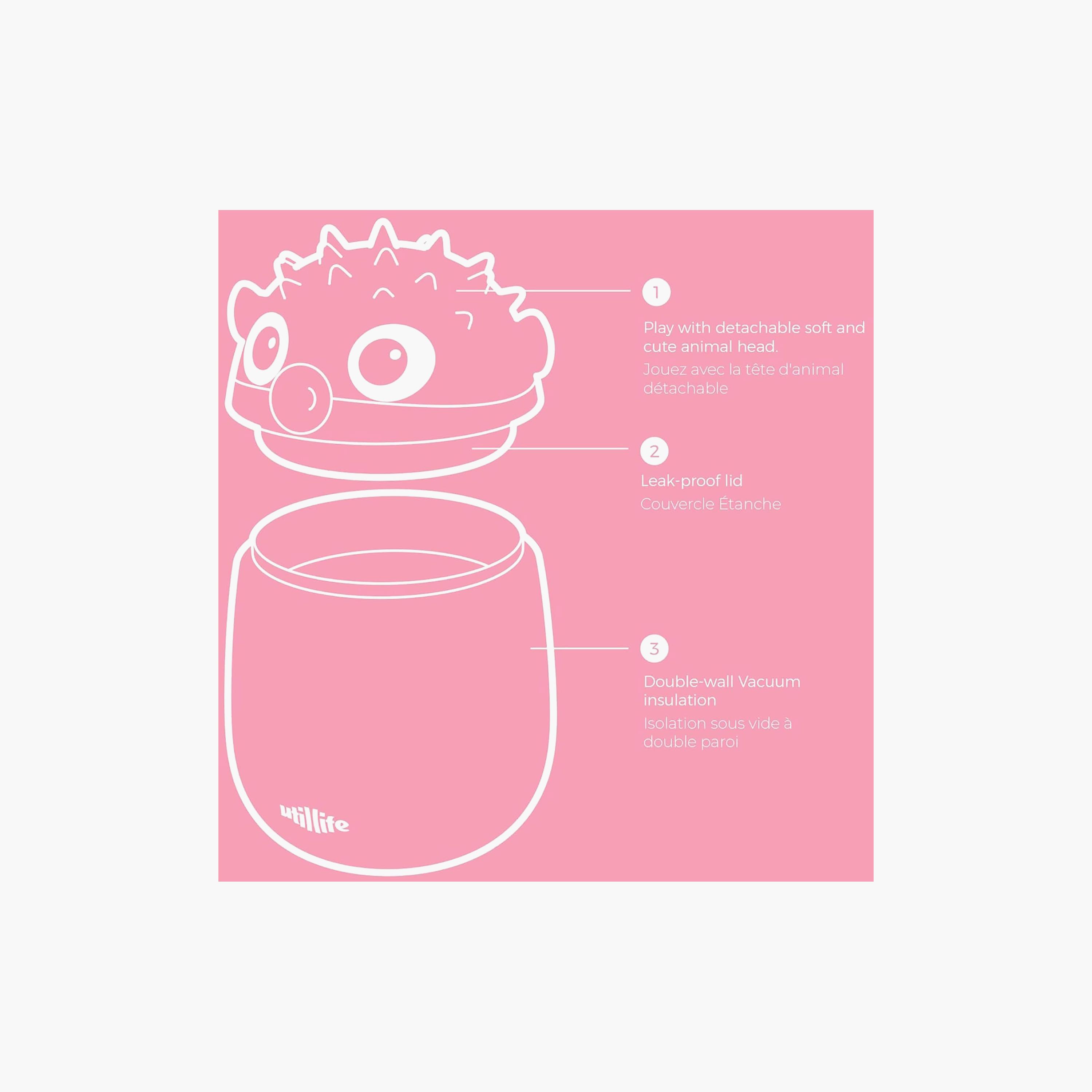 وعاء طعام زوفييستا معزول لحفظ الحرارة والبرودة خالي من BPA بتصميم (سمكة النفاخ) من يوتيلايف-baby-feeding-mealtimeessentials-image-6
