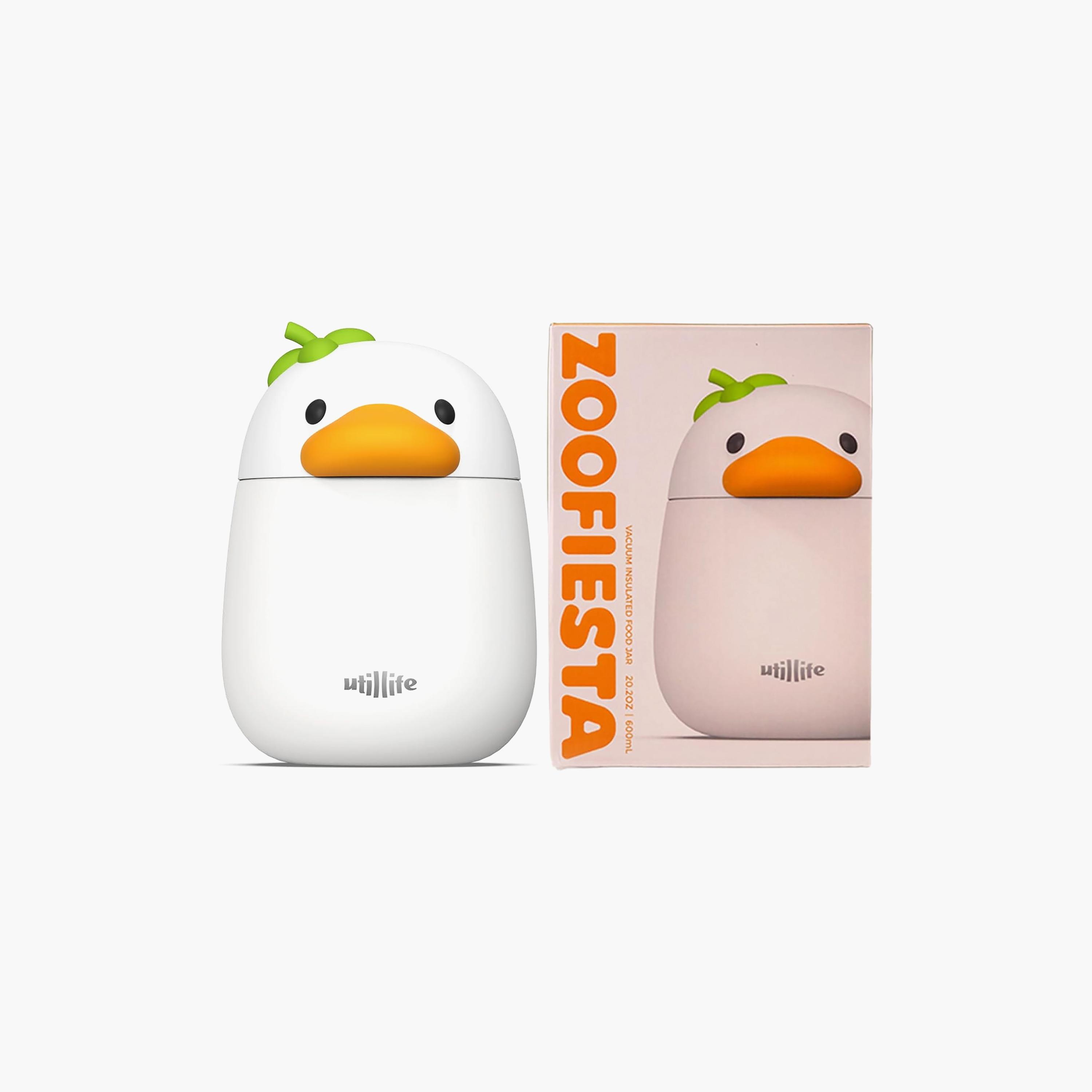 وعاء طعام زوفييستا معزول لحفظ الحرارة والبرودة خالي من BPA بتصميم (البطة) من يوتيلايف-baby-feeding-mealtimeessentials-image-2