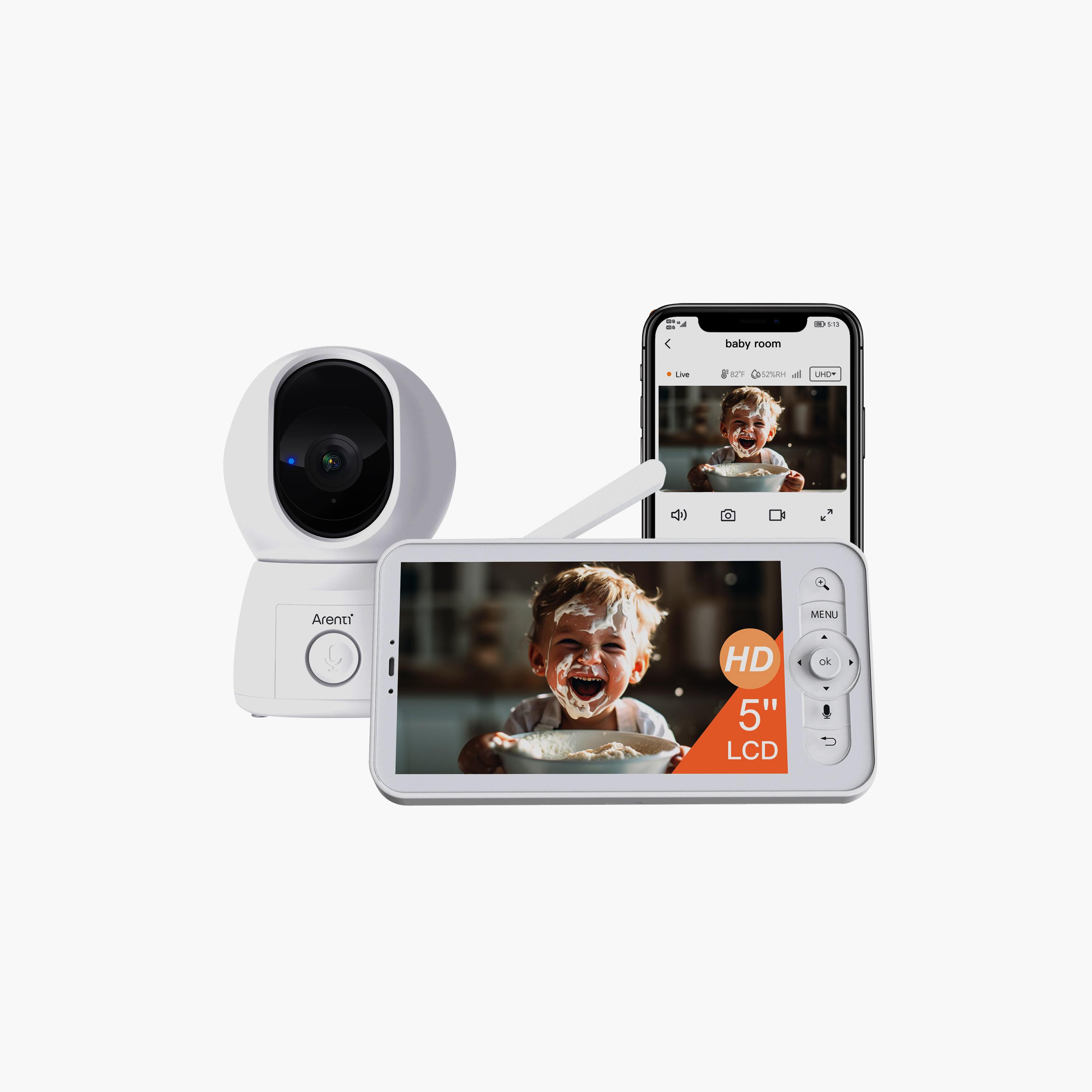 Arenti LCD Screen Baby Monitor with 2MP Smart Wi-Fi 1080P Night Vision Camera-baby-healthandsafety-babymonitors-image-1