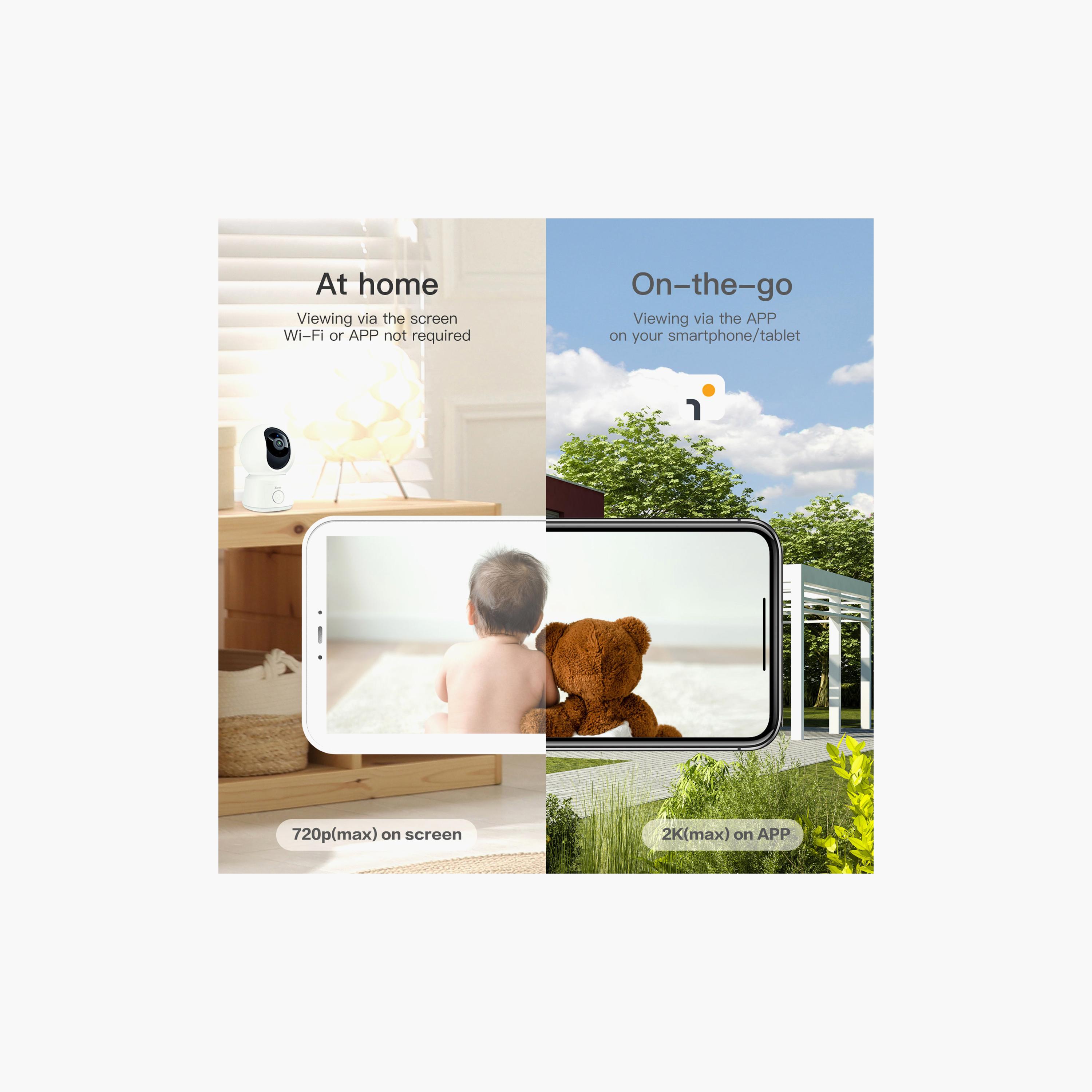 Arenti LCD Screen Baby Monitor with 2MP Smart Wi-Fi 1080P Night Vision Camera-baby-healthandsafety-babymonitors-image-2