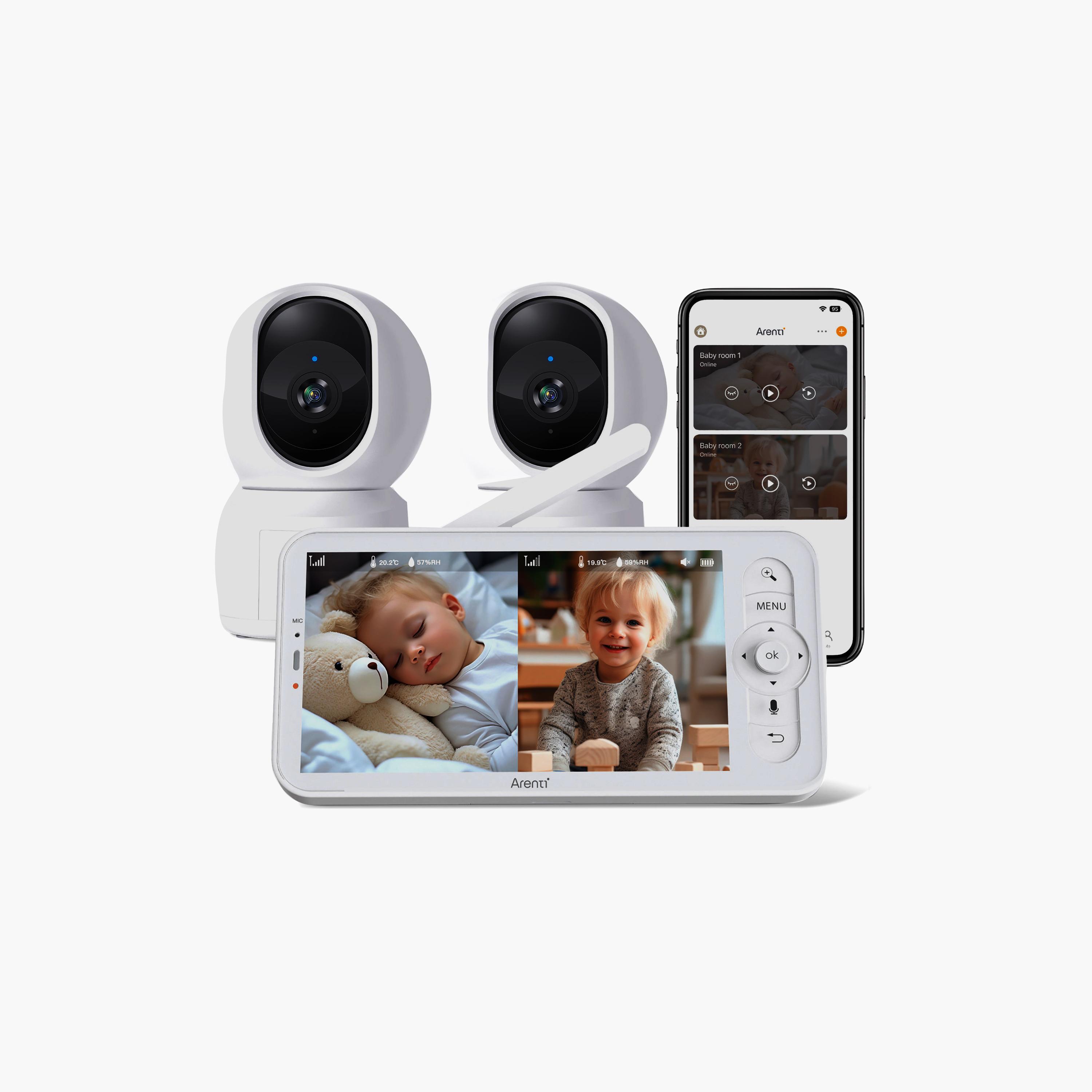 Arenti LCD Screen Baby Monitor with 2MP Smart Wi-Fi 1080P Night Vision Dual Camera-baby-healthandsafety-babymonitors-image-1