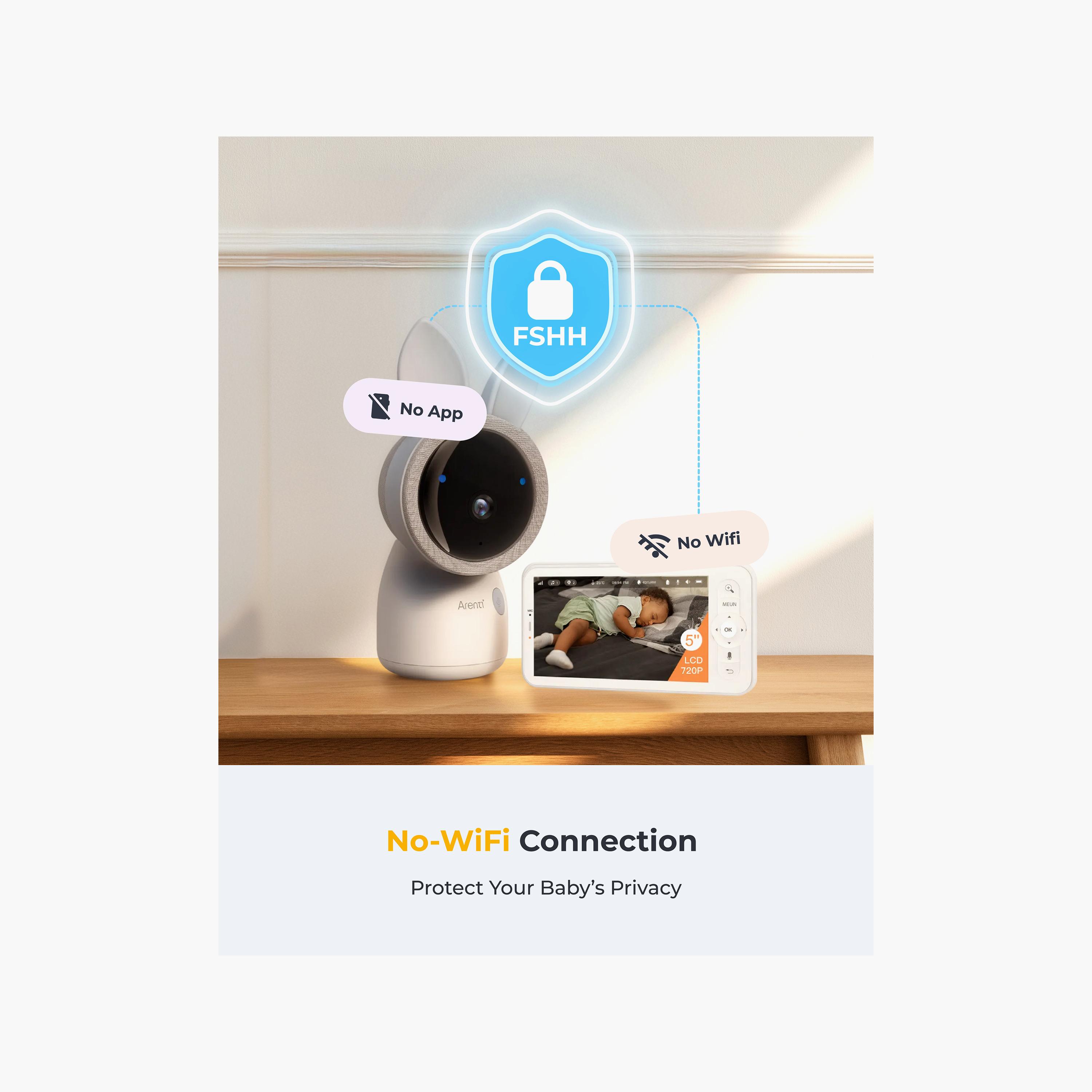Arenti LCD Screen Baby Monitor with 4MP Smart Wi-Fi 2K Night Vision Dual Camera-baby-healthandsafety-babymonitors-image-11