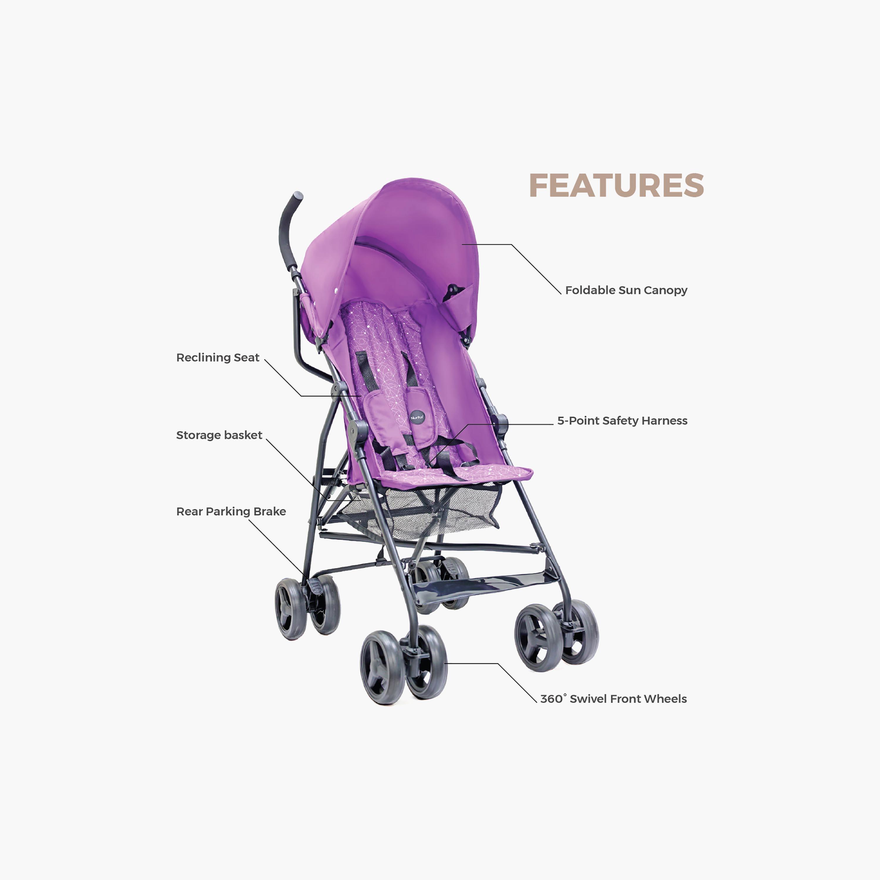 Nurtur Easy Foldable Canopy Leo Travel Lightweight Stroller Pro-baby-gear-strollersandprams-strollers-image-23