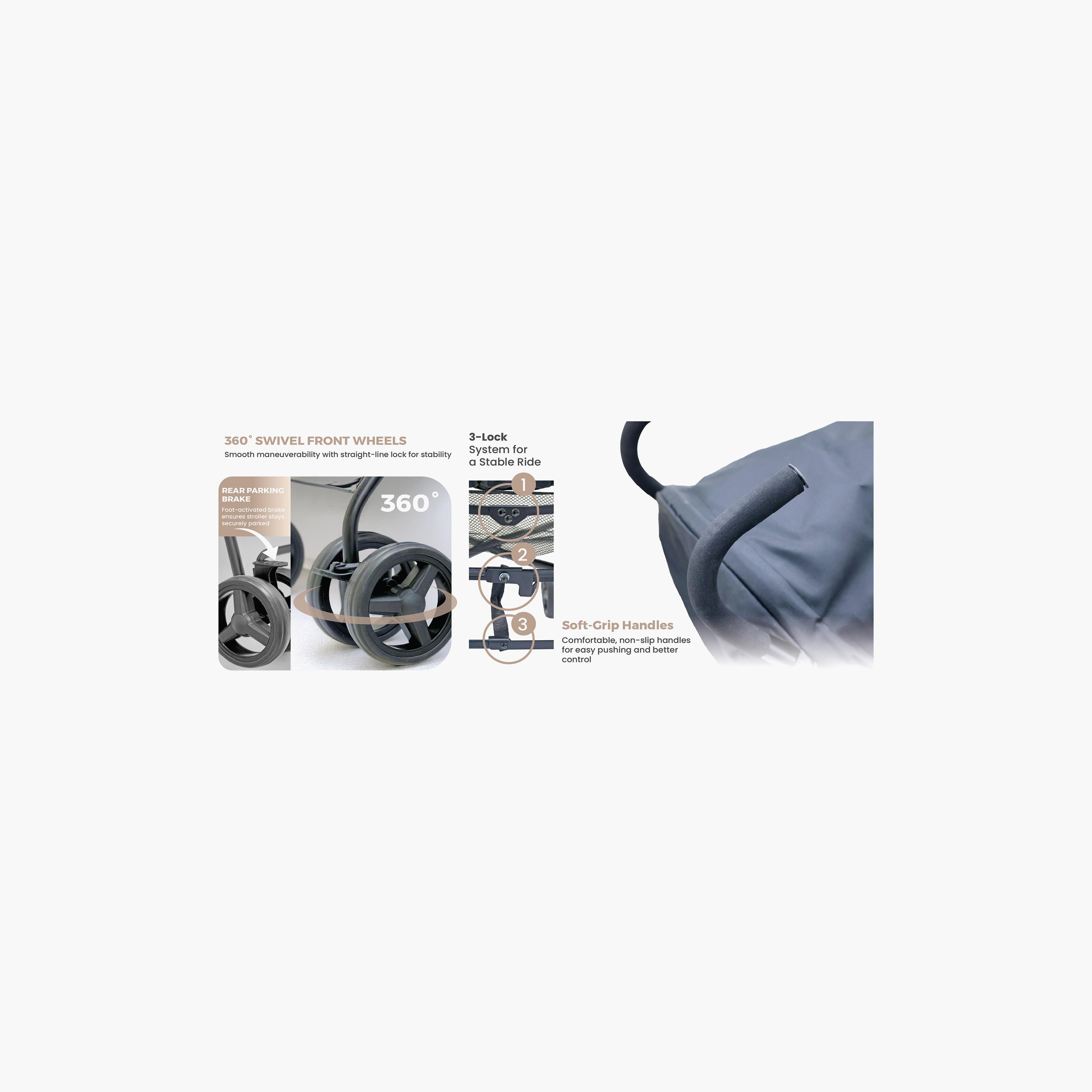 Nurtur Easy Foldable Canopy Leo Travel Lightweight Stroller Pro-baby-gear-strollersandprams-strollers-image-13