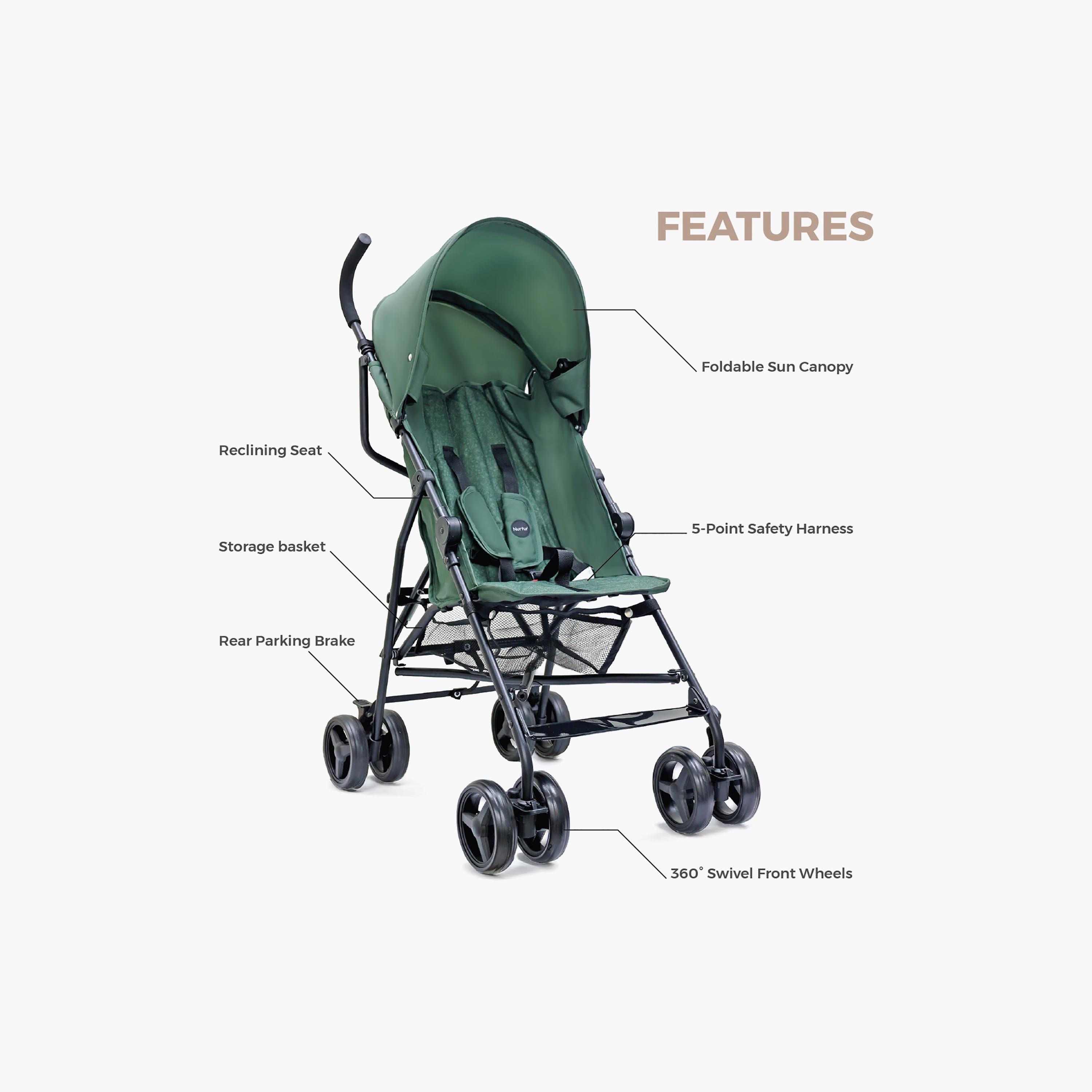 Nurtur Easy Foldable Canopy Leo Travel Lightweight Stroller Pro-baby-gear-strollersandprams-strollers-image-23