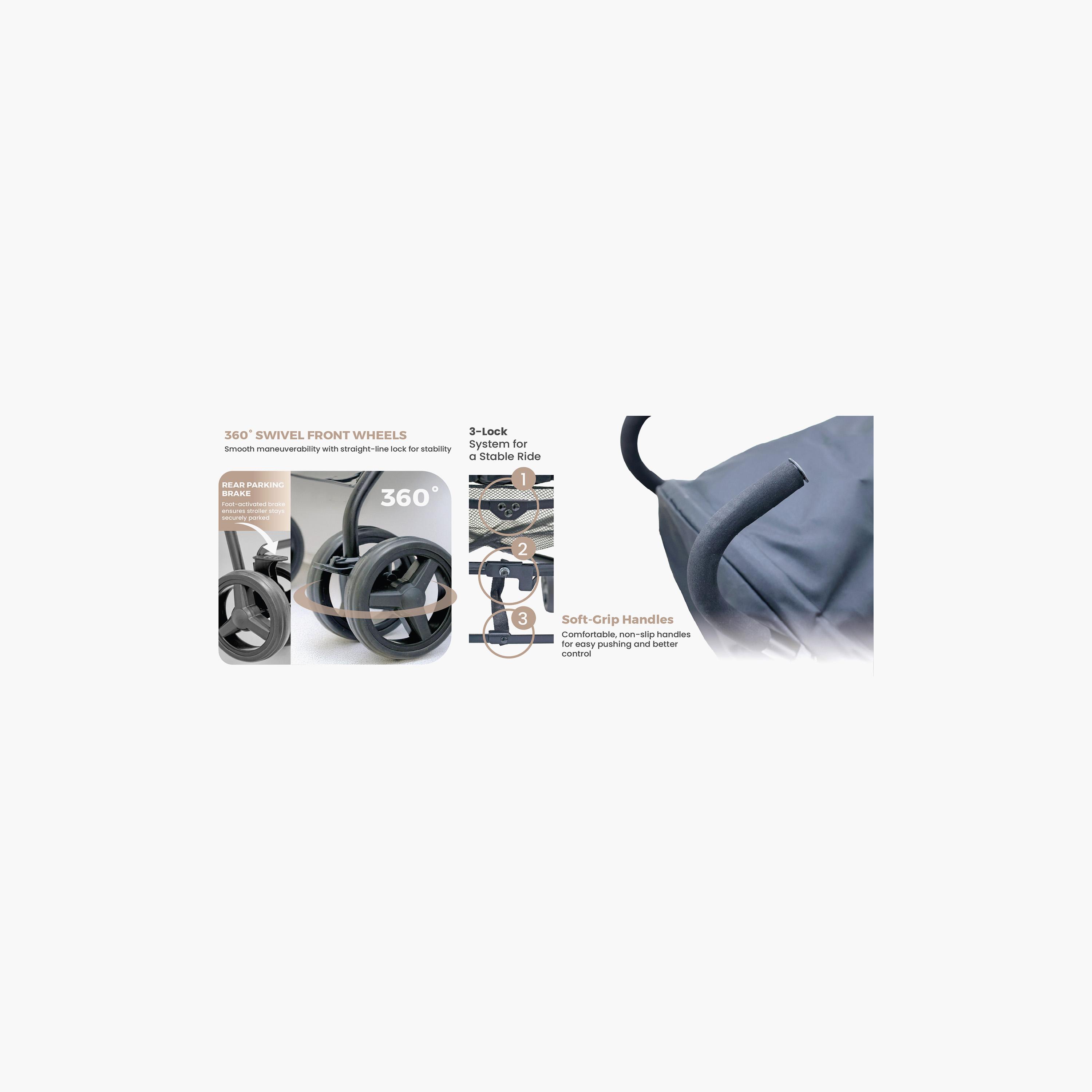 Nurtur Easy Foldable Canopy Leo Travel Lightweight Stroller Pro-baby-gear-strollersandprams-strollers-image-14